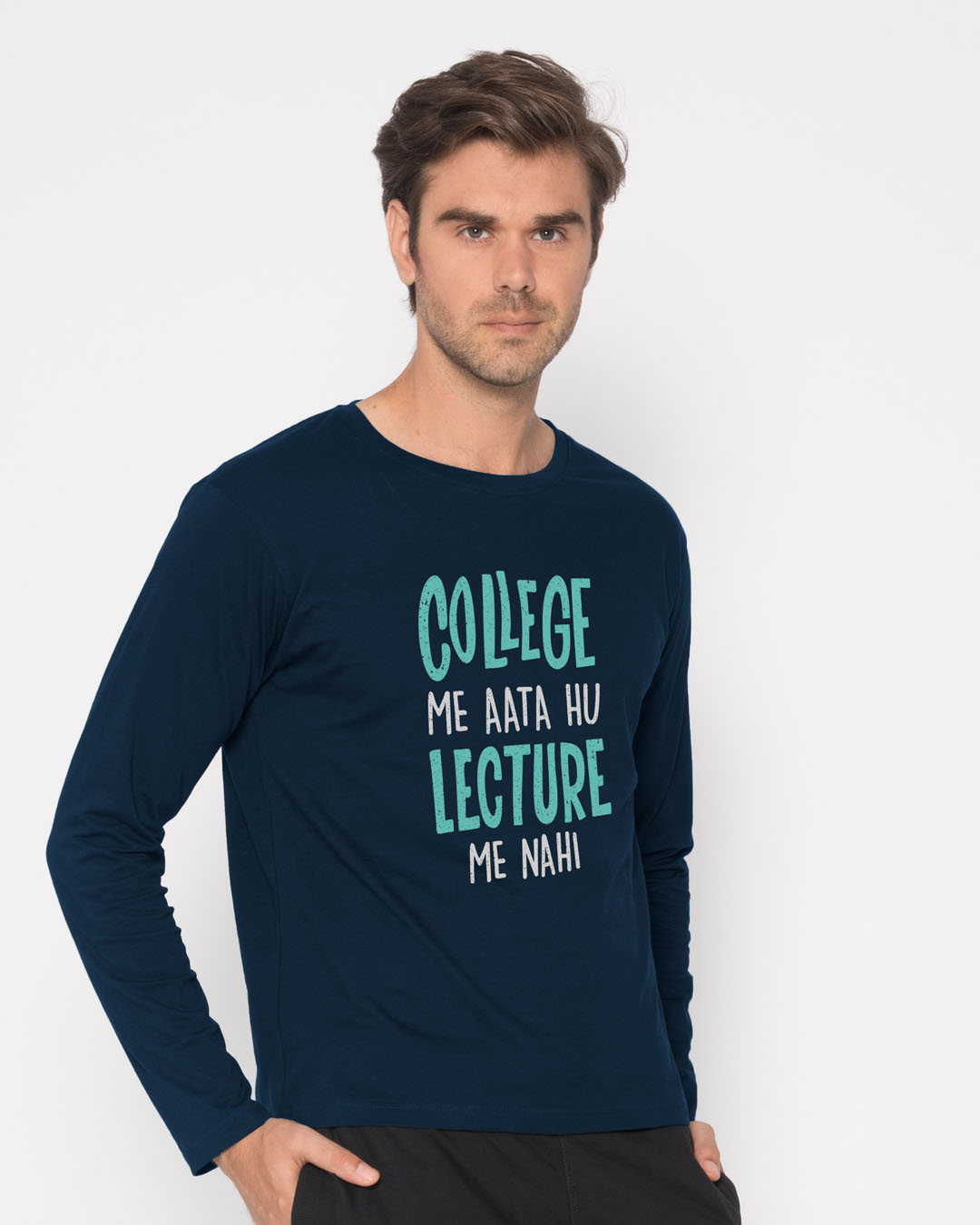 Shop College Lecture Full Sleeve T-Shirt-Back
