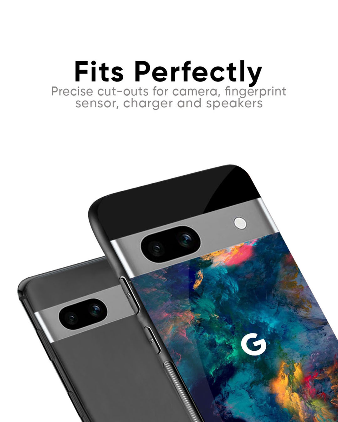 Shop Colored Storm Premium Glass Case for Google Pixel 6A(Shock Proof, Scratch Resistant)-Back