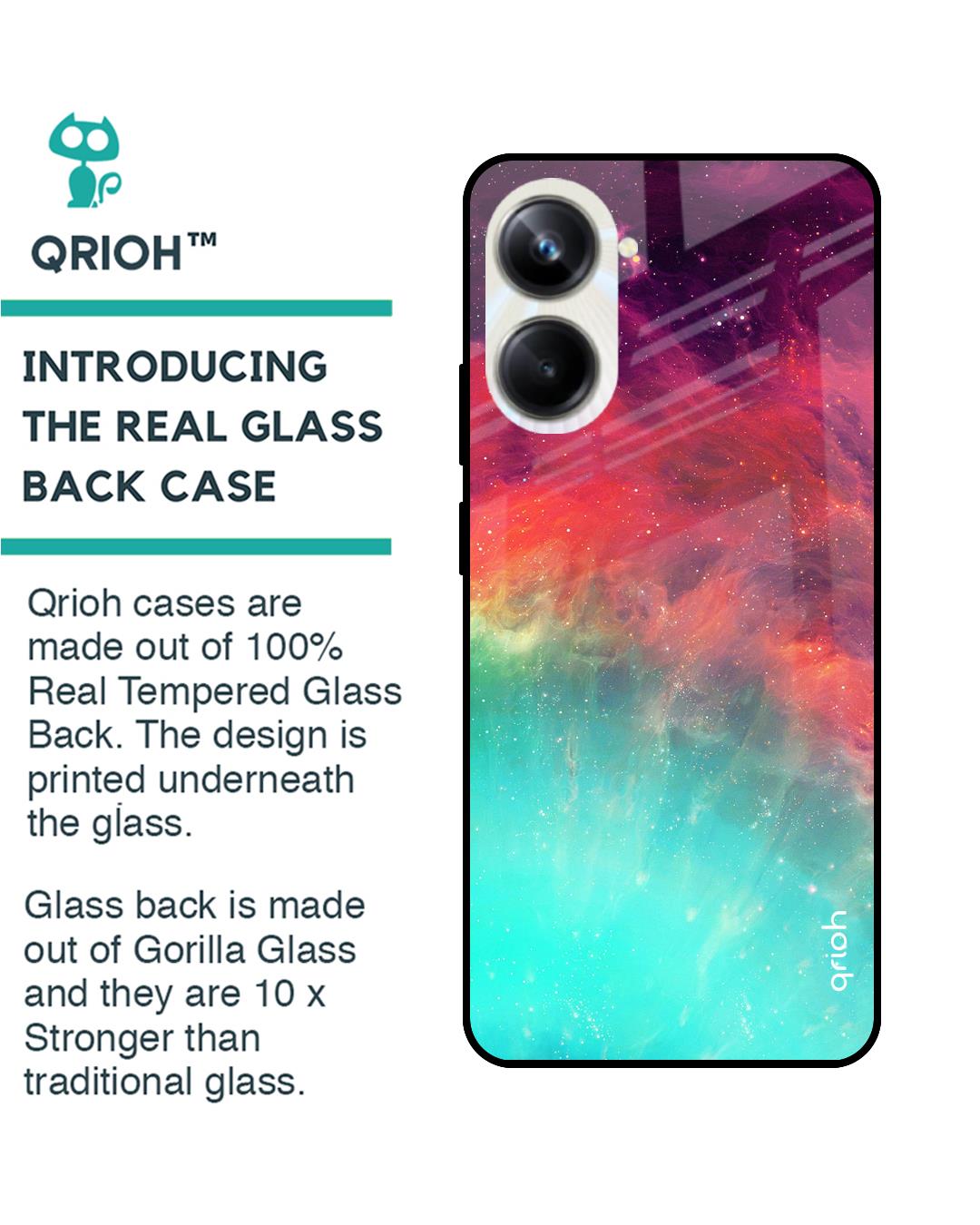 Shop Colorful Aura Printed Premium Glass Case for Realme 10 Pro 5G (Shock Proof,Scratch Resistant)-Back