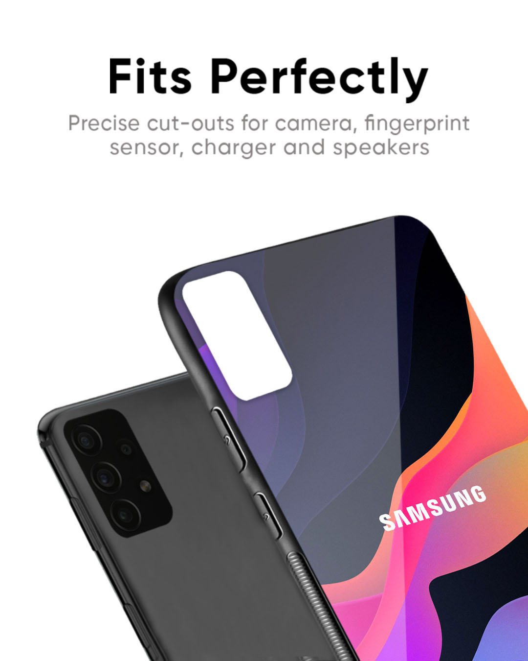 Shop Colorful Fluid Premium Glass Case for Samsung Galaxy A34 5G (Shock Proof, Scratch Resistant)-Back