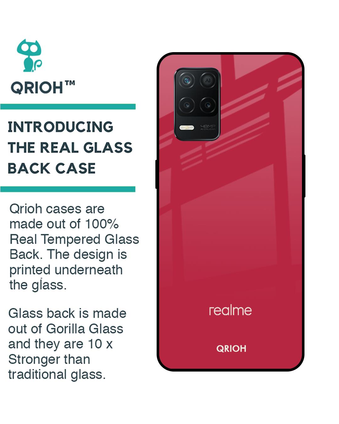 Shop Colorful Fluid Printed Premium Glass Cover for Realme 8 5G (Shockproof, Light Weight)-Back