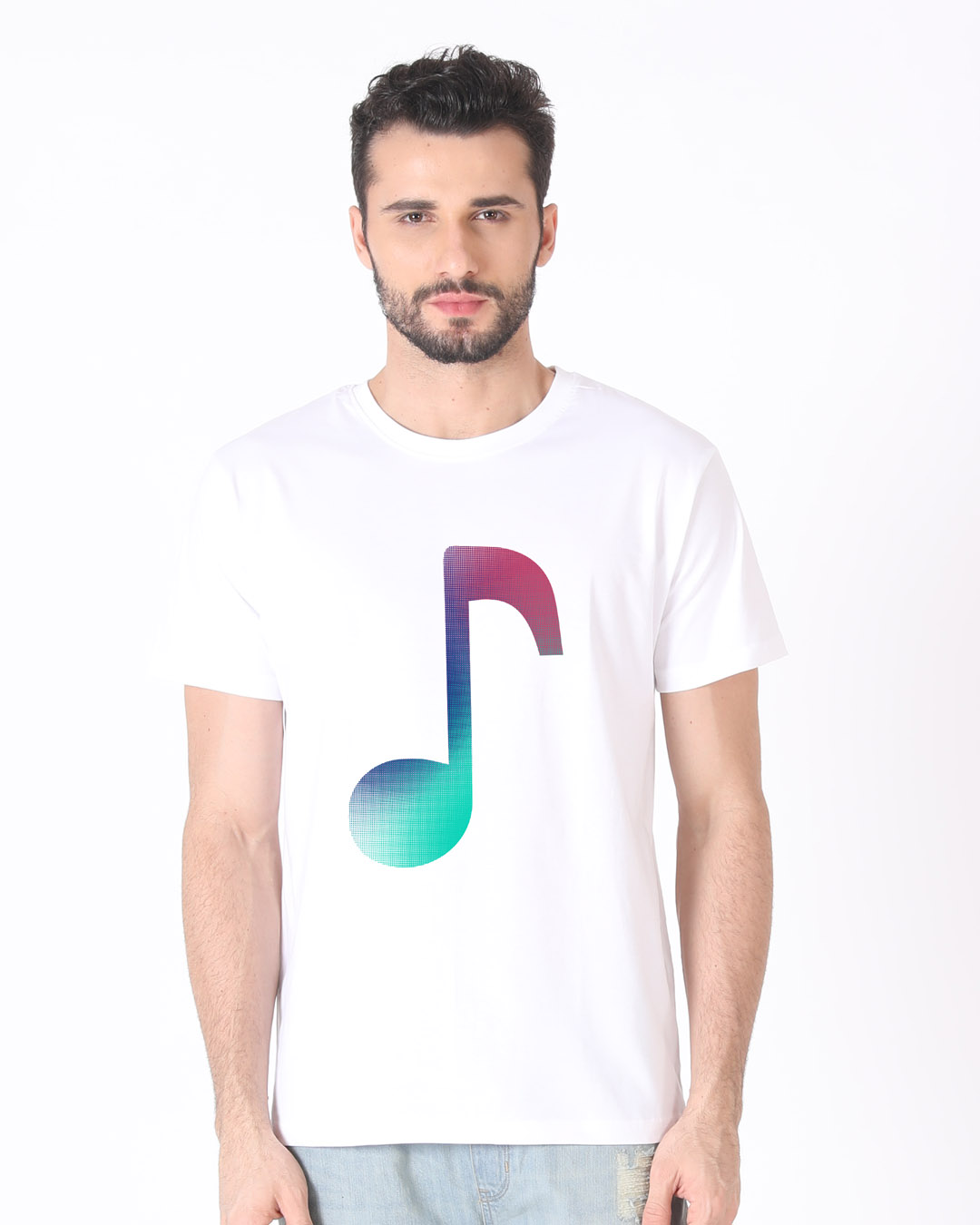 Shop Colors Of Music Half Sleeve T-Shirt-Back
