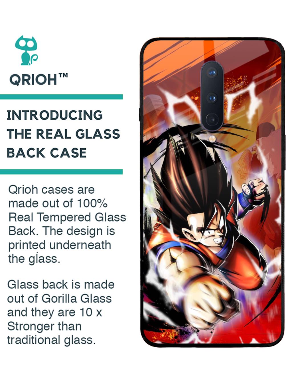 Shop Comic Anime Premium Glass Case for OnePlus 8 (Shock Proof,Scratch Resistant)-Back