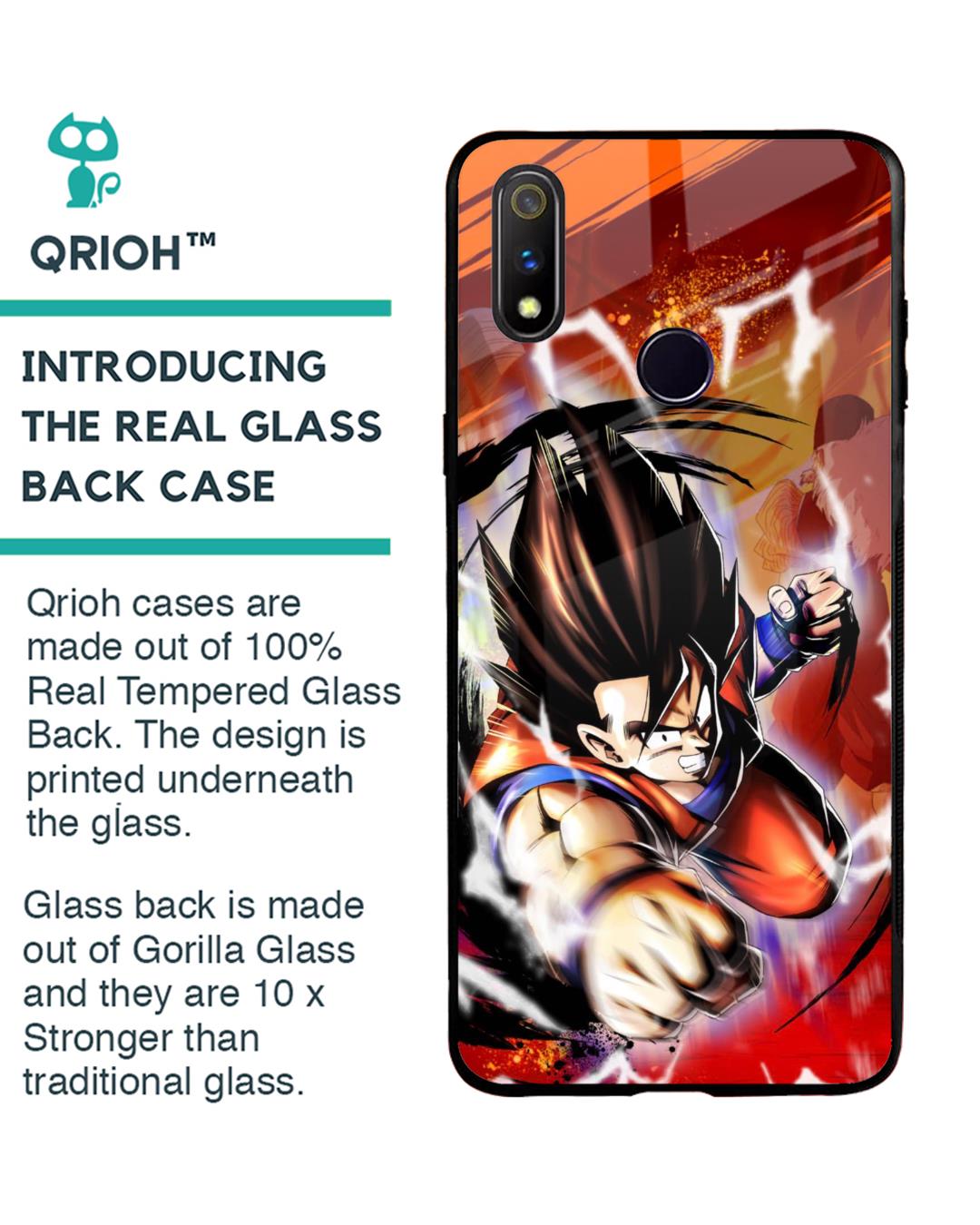 Shop Comic Anime Premium Glass Case for Realme 3 Pro (Shock Proof, Scratch Resistant)-Back