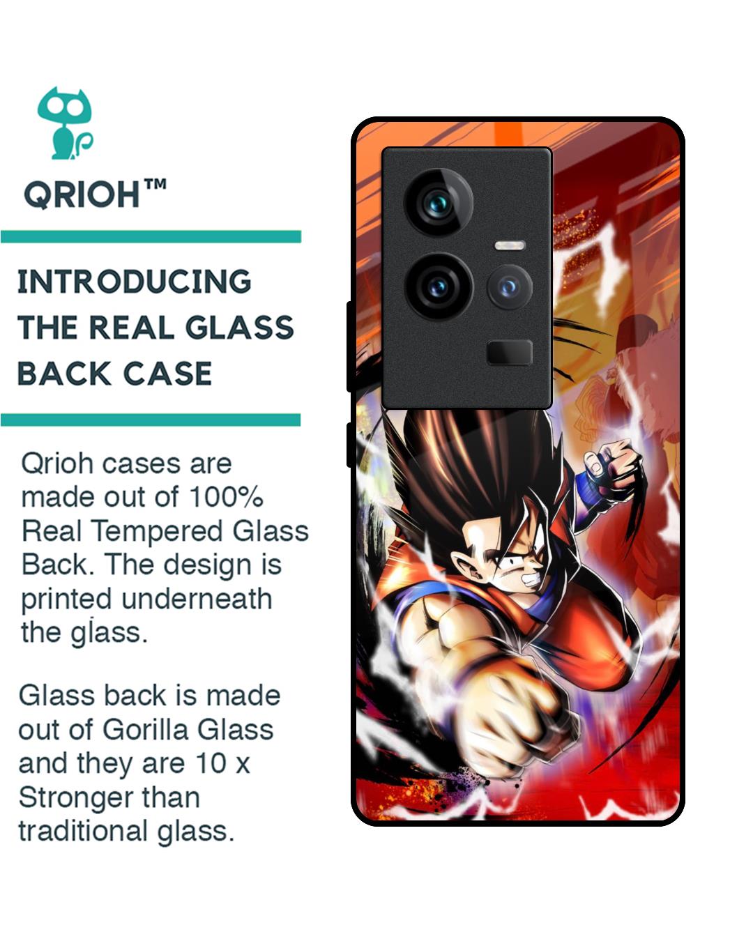 Shop Comic Anime Premium Glass Case for Vivo iQOO 11 (Shock Proof,Scratch Resistant)-Back