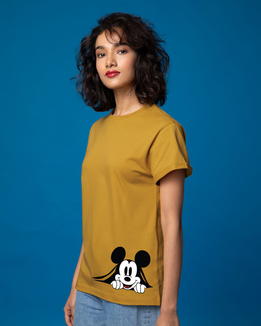 Shop Coming Through Mickey Boyfriend T-Shirt (DL)-Back