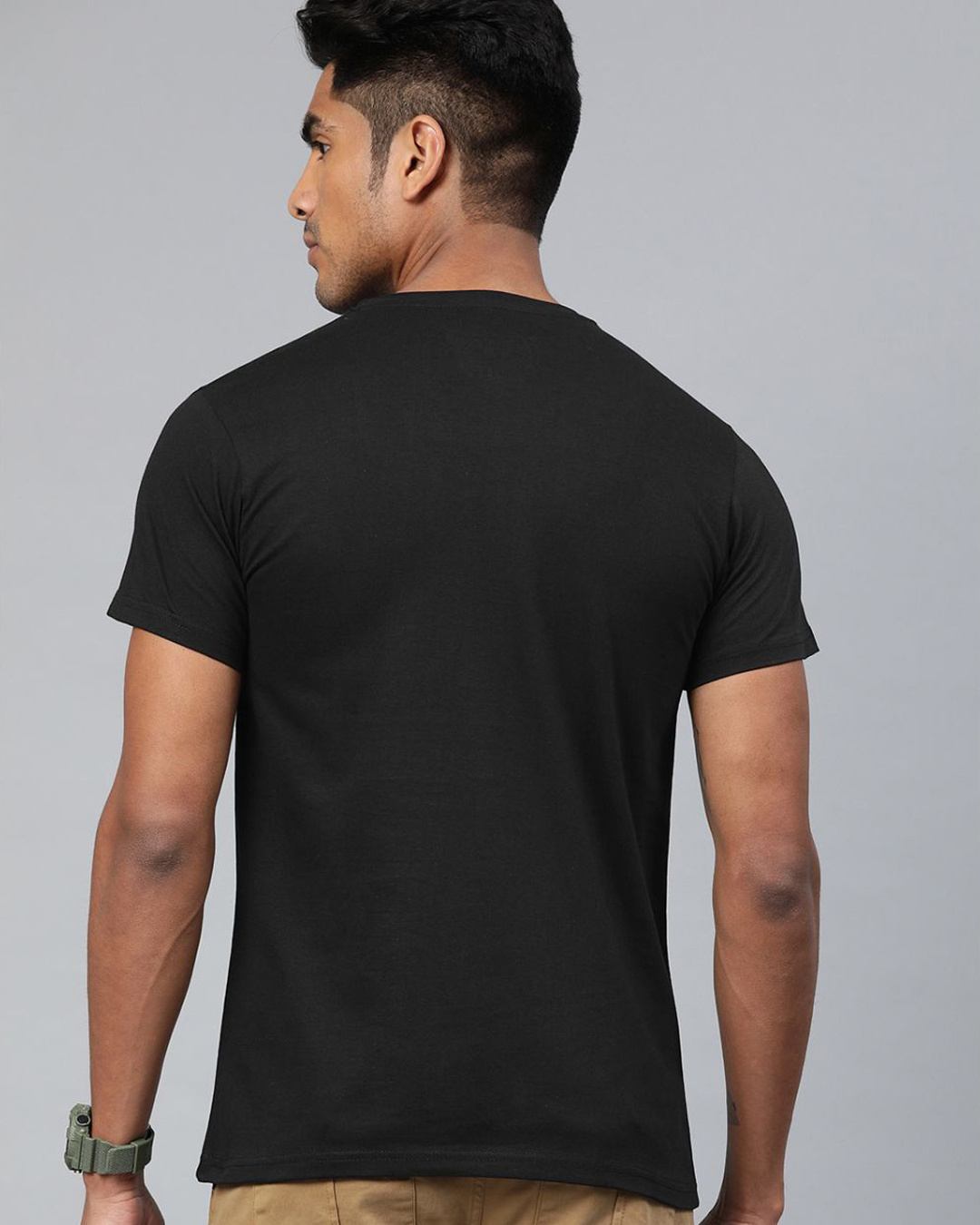 Shop Black Graphic T Shirt-Back