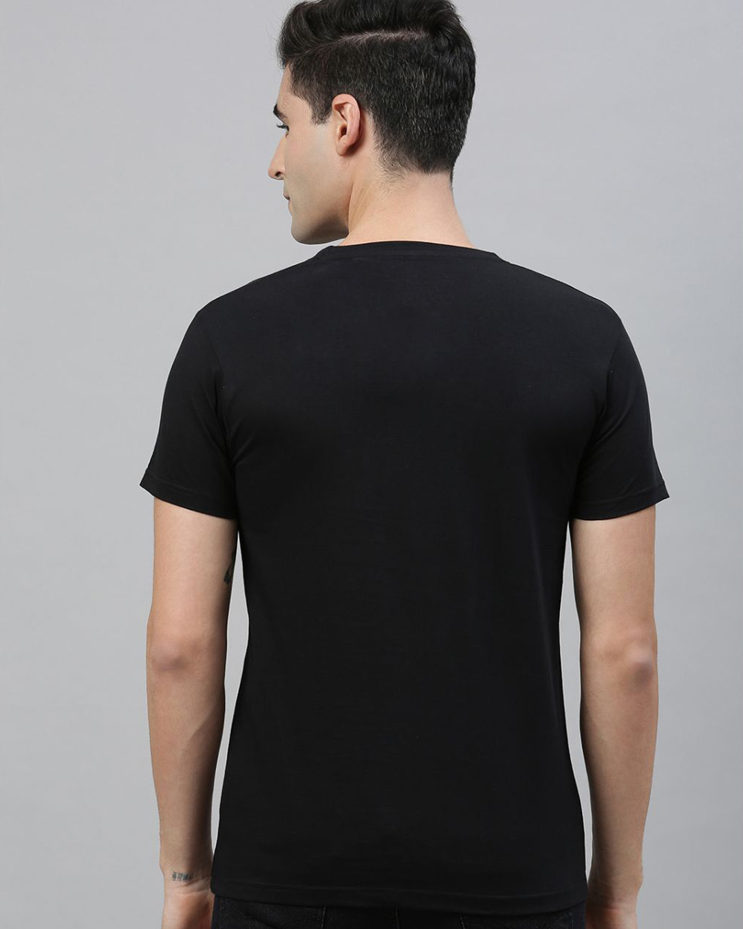 Shop Black Graphic T Shirt-Back