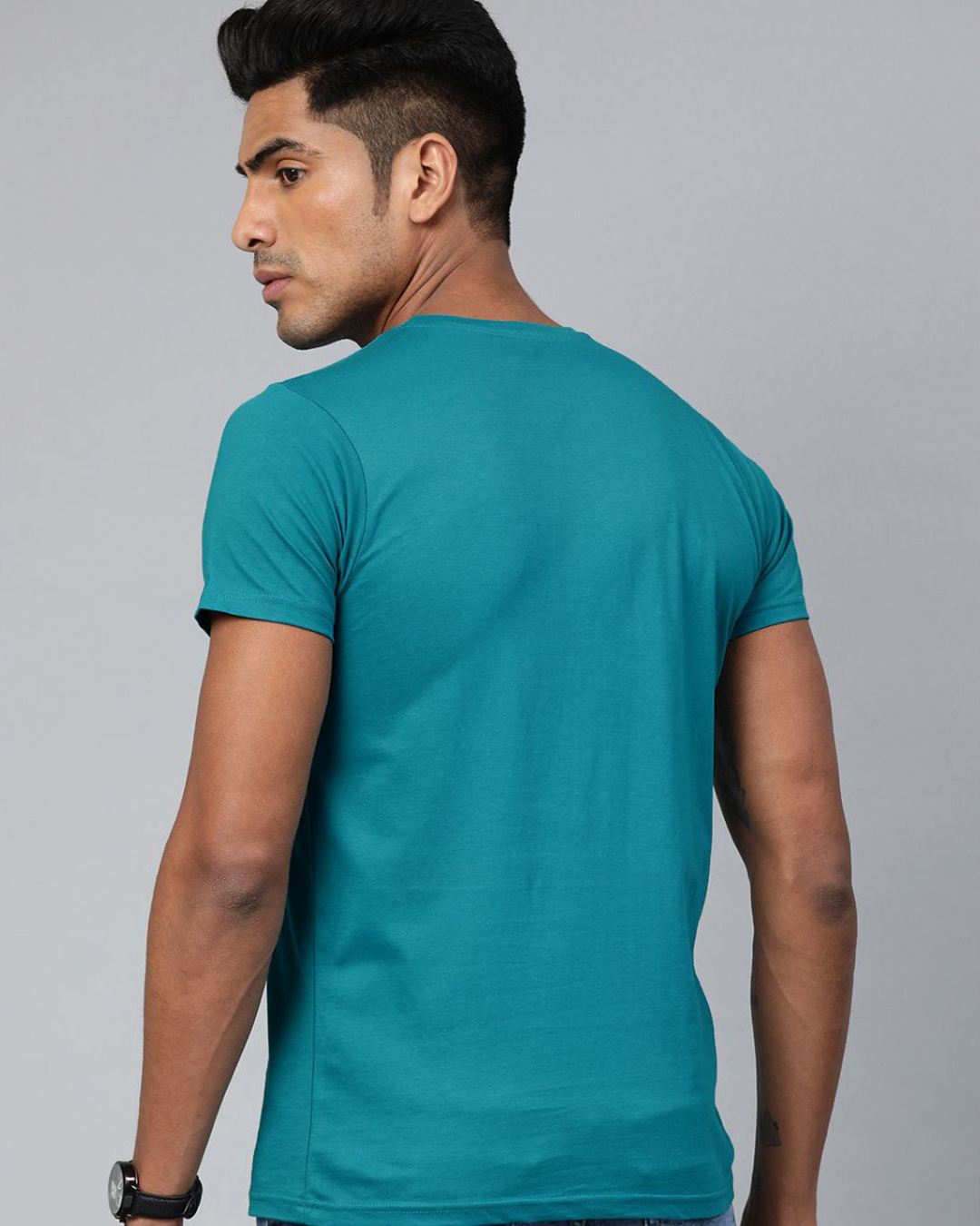 Shop Blue Graphic T Shirt-Back