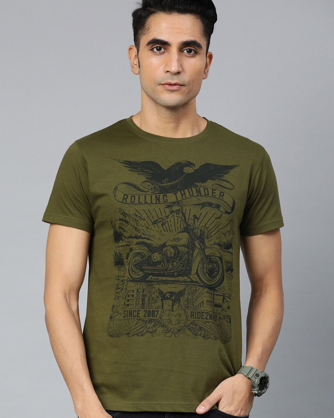 Buy Conditions Apply Green Graphic T-Shirt for Men Green Online at Bewakoof