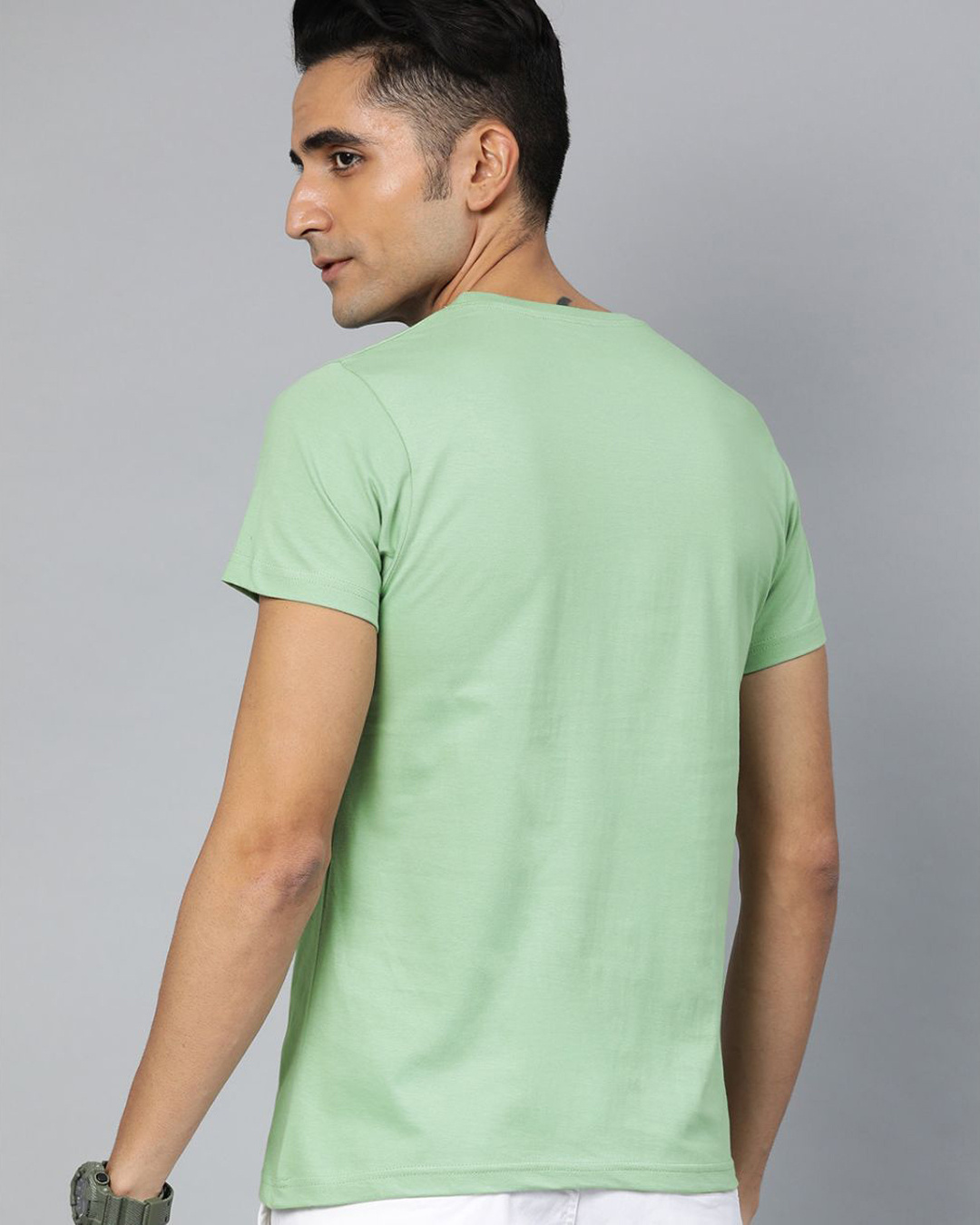 Shop Green Graphic T Shirt-Back