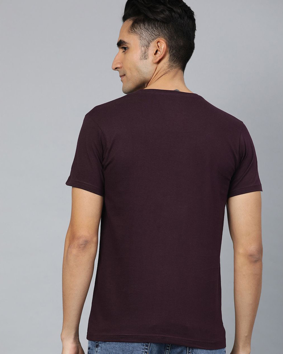 Shop Maroon Graphic T Shirt-Back