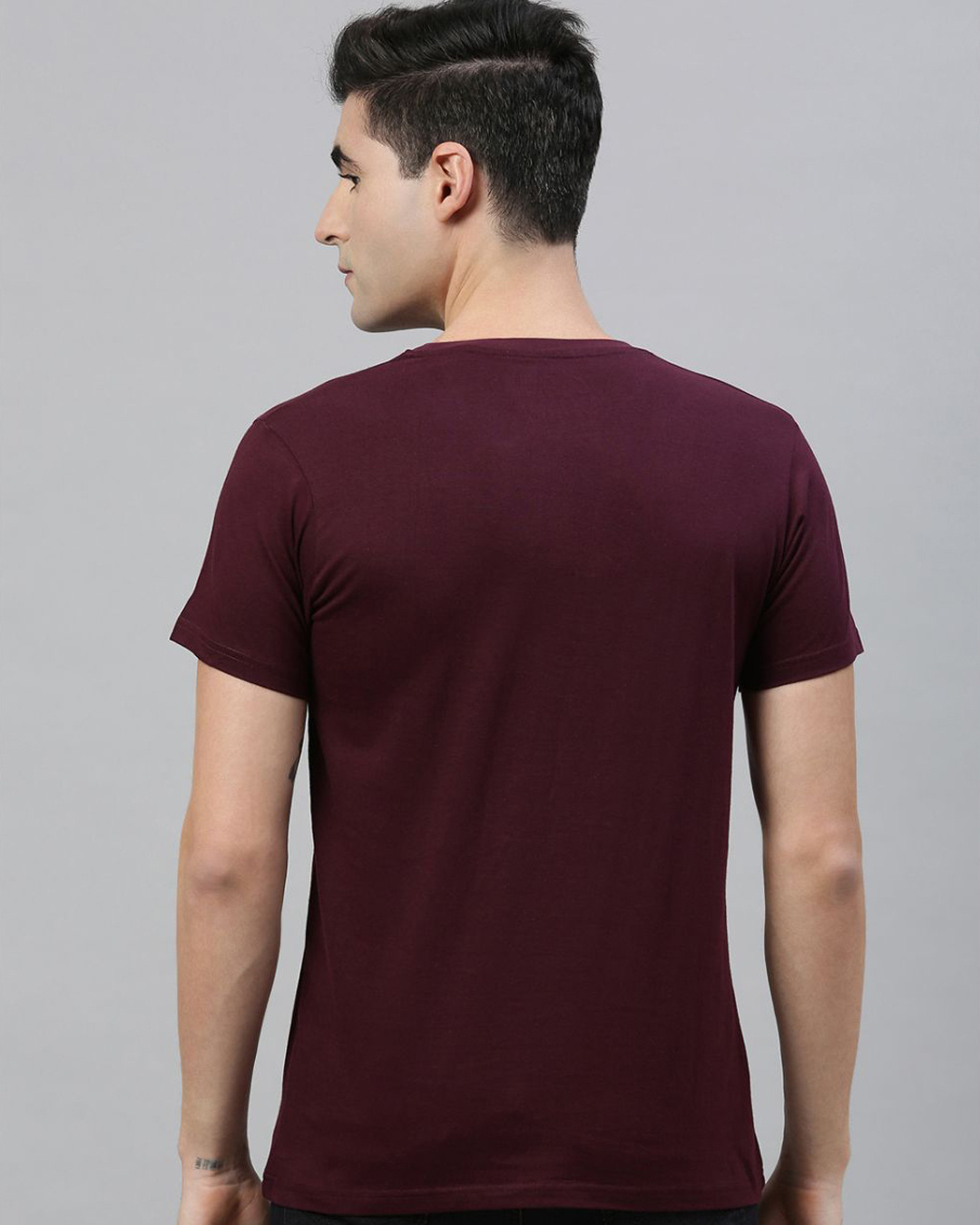 Shop Maroon Graphic T Shirt-Back