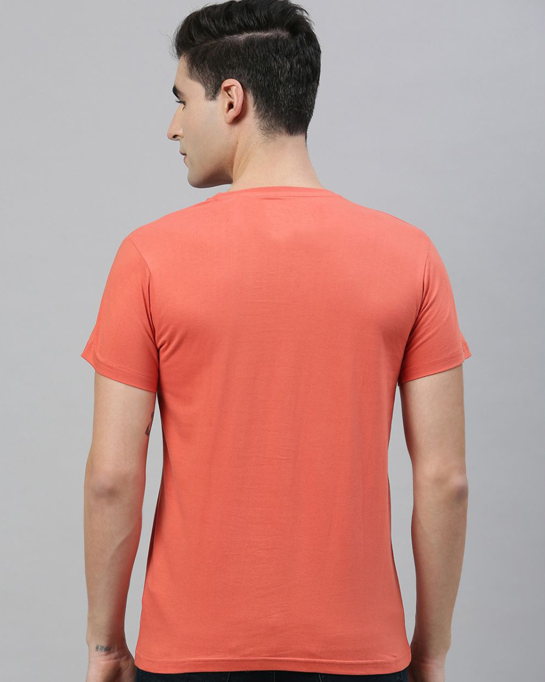 Shop Orange Graphic T Shirt-Back