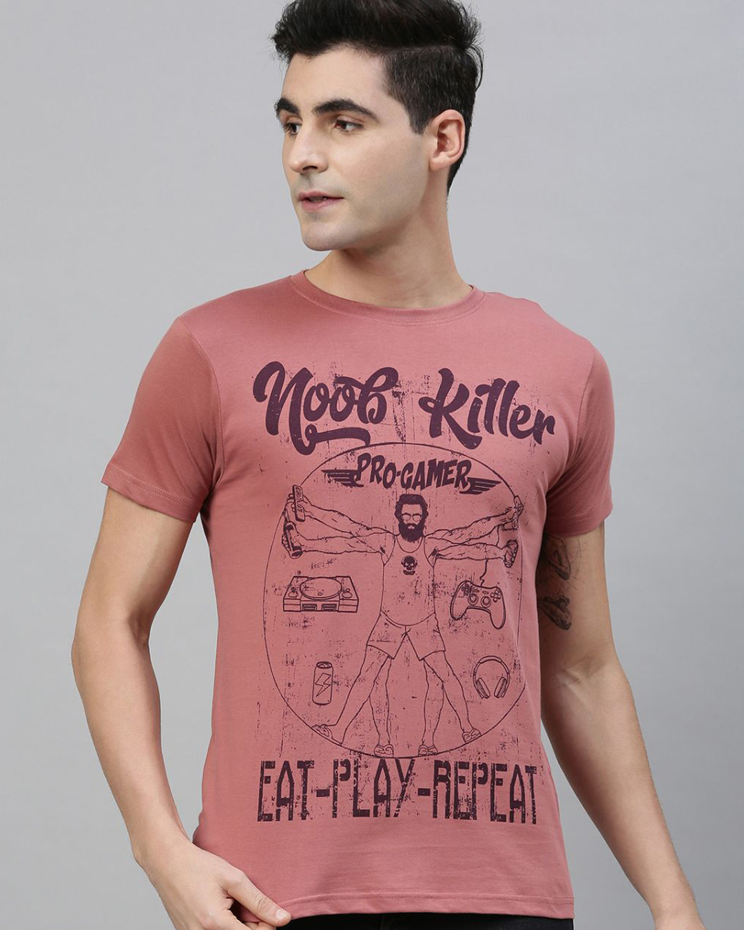 Buy Conditions Apply Pink Graphic TShirt for Men Pink Online at Bewakoof