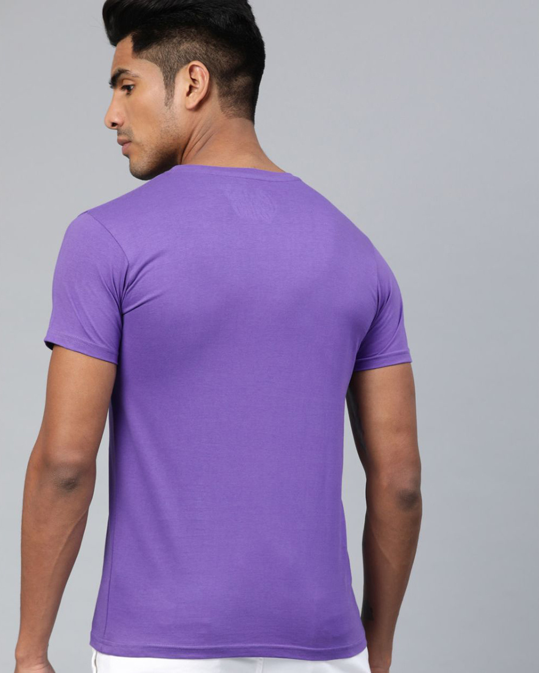 Shop Purple Graphic T Shirt-Back