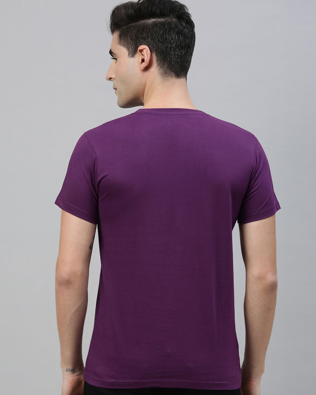 Shop Purple Graphic T Shirt-Back