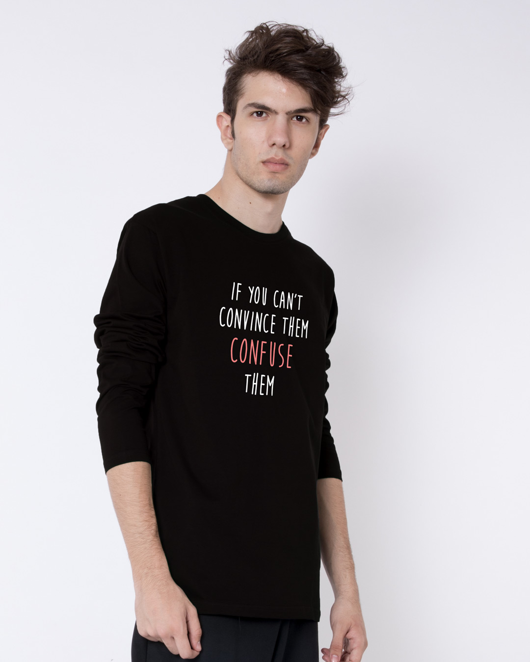 Shop Confuse Them Full Sleeve T-Shirt-Back