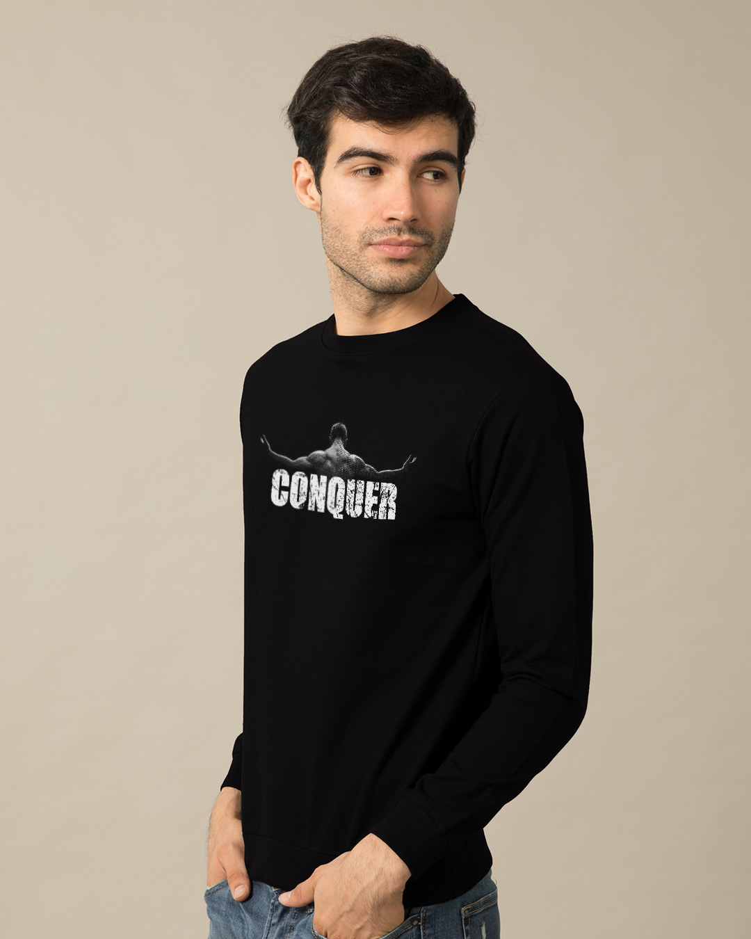 Shop Conquer The World Sweatshirt-Back
