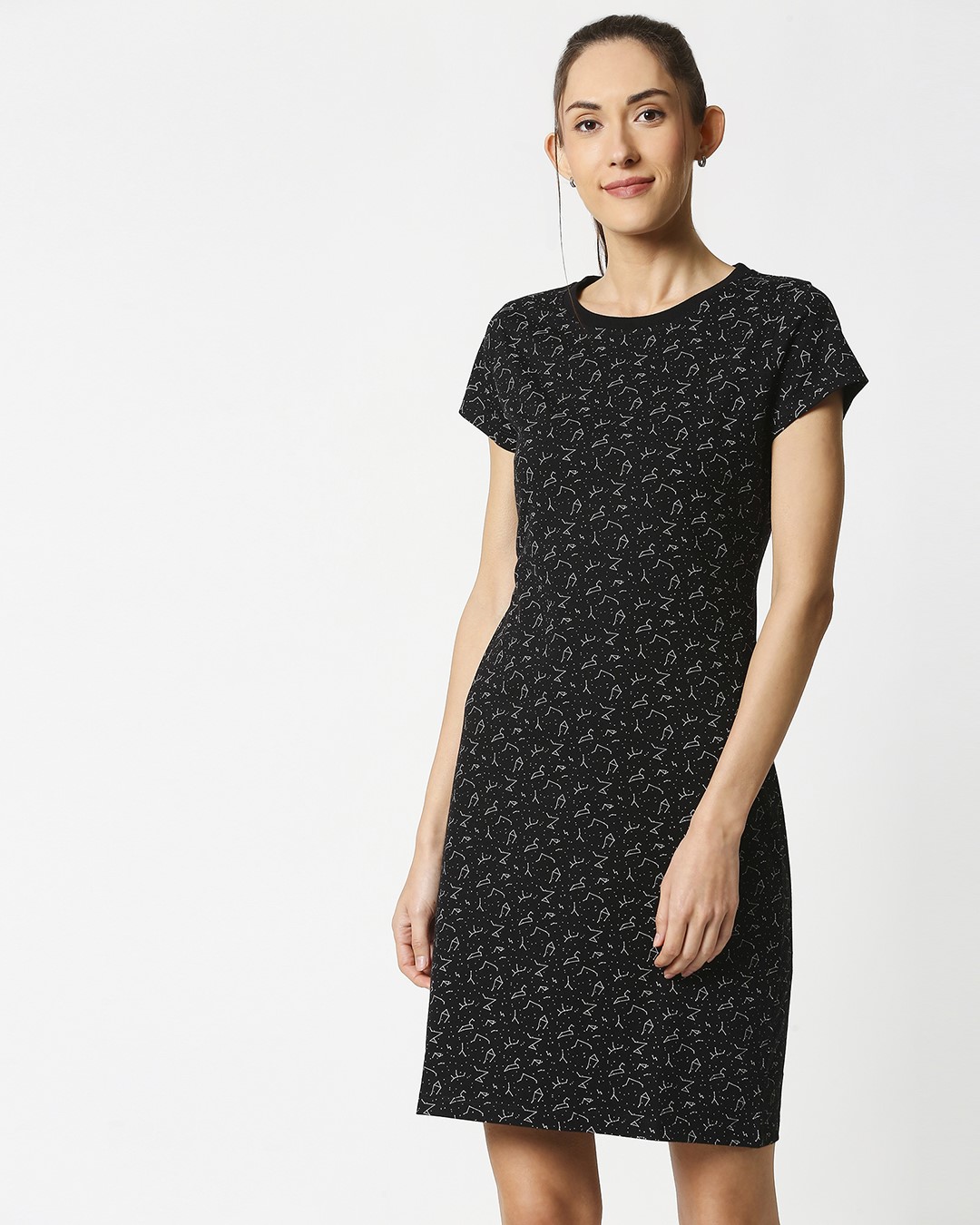 Shop Constellations AOP Dress-Back