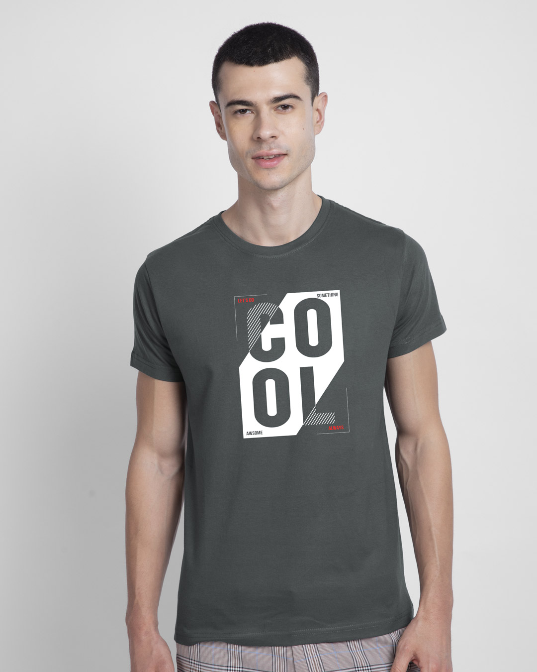 

Cool Always Half Sleeve T-Shirt Nimbus Grey Men' Printed T-Shirts Bewakoof.com