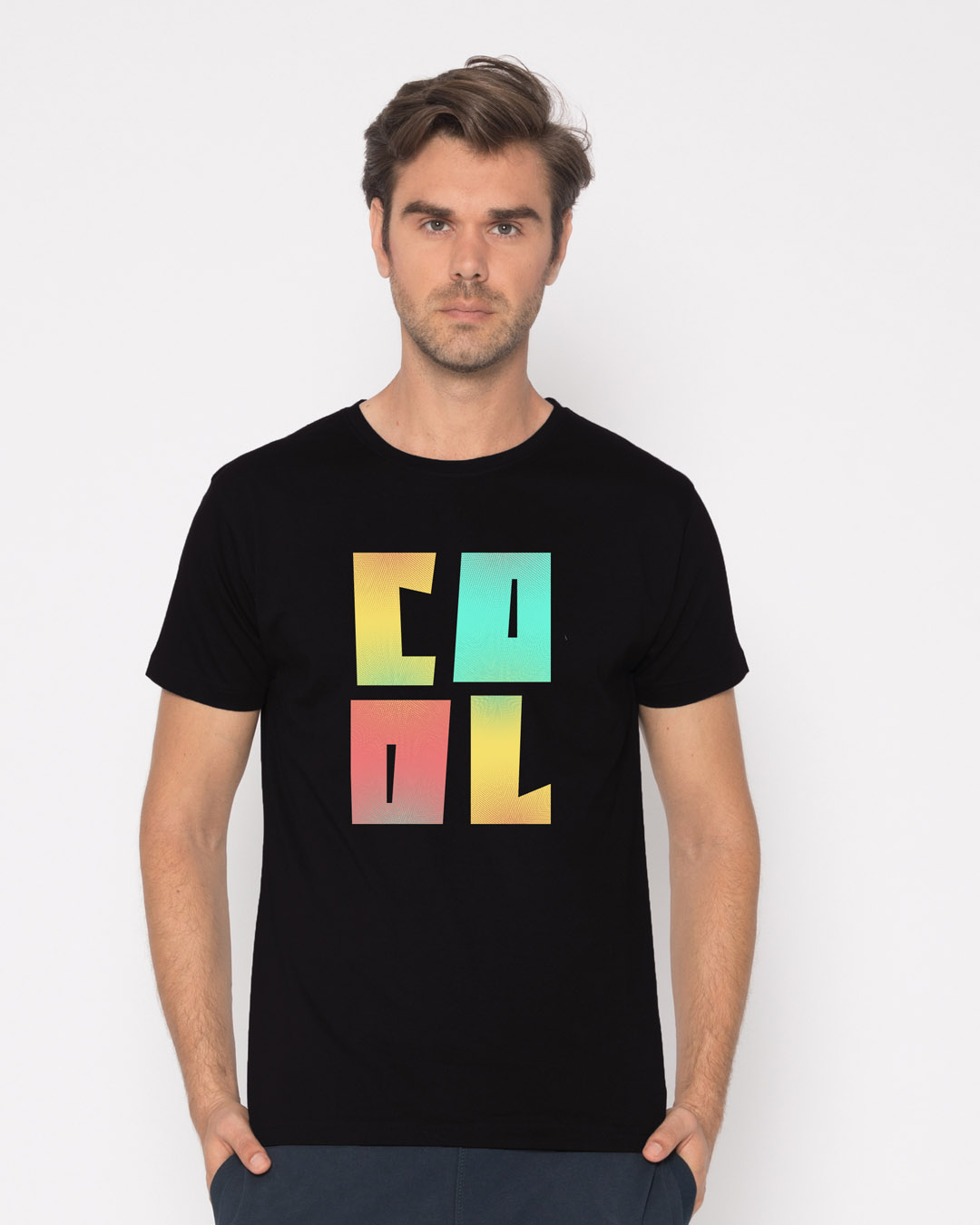 Shop Cool Colorful Half Sleeve T-Shirt-Back