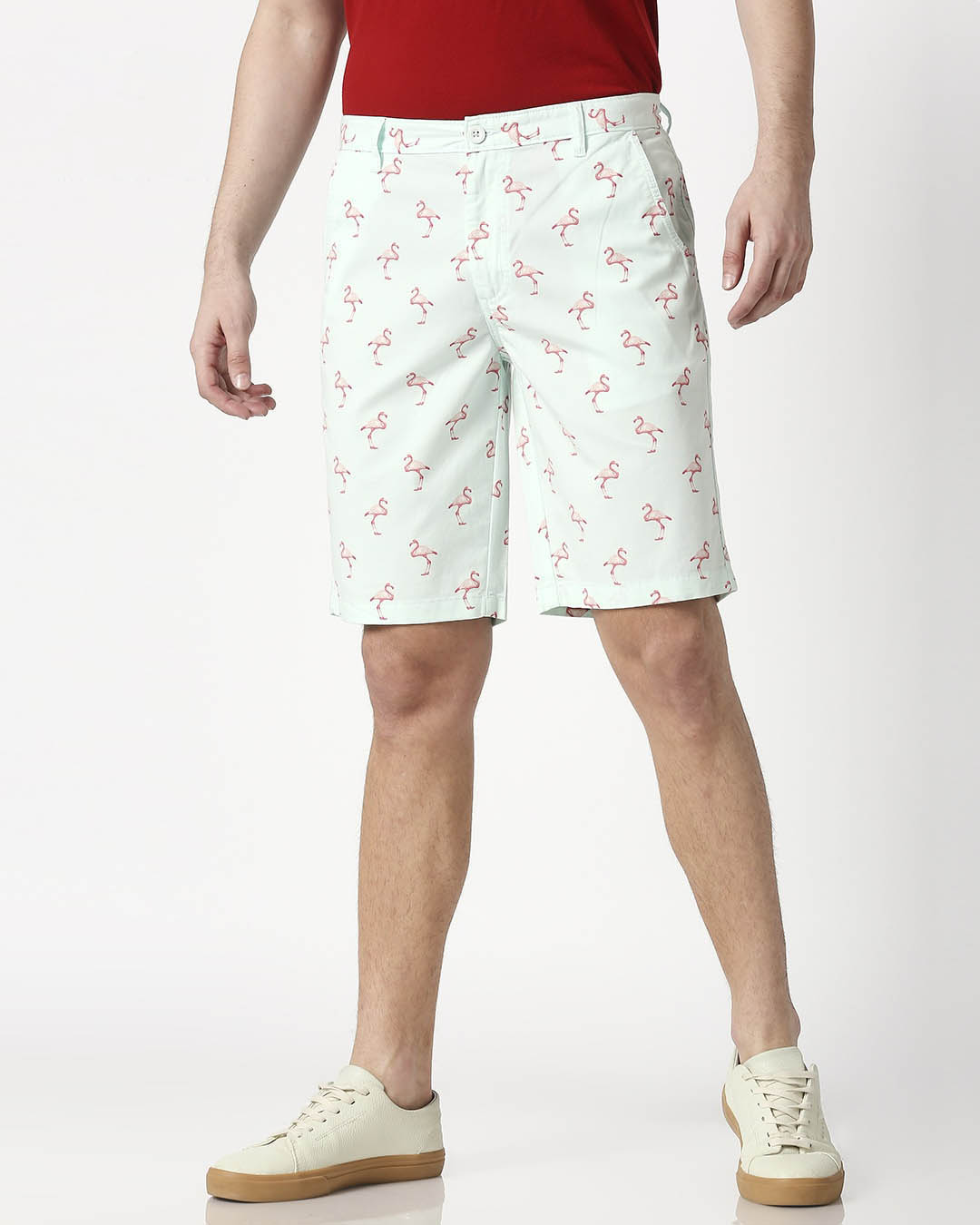 Shop Cool Flamingo Men's Shorts-Back