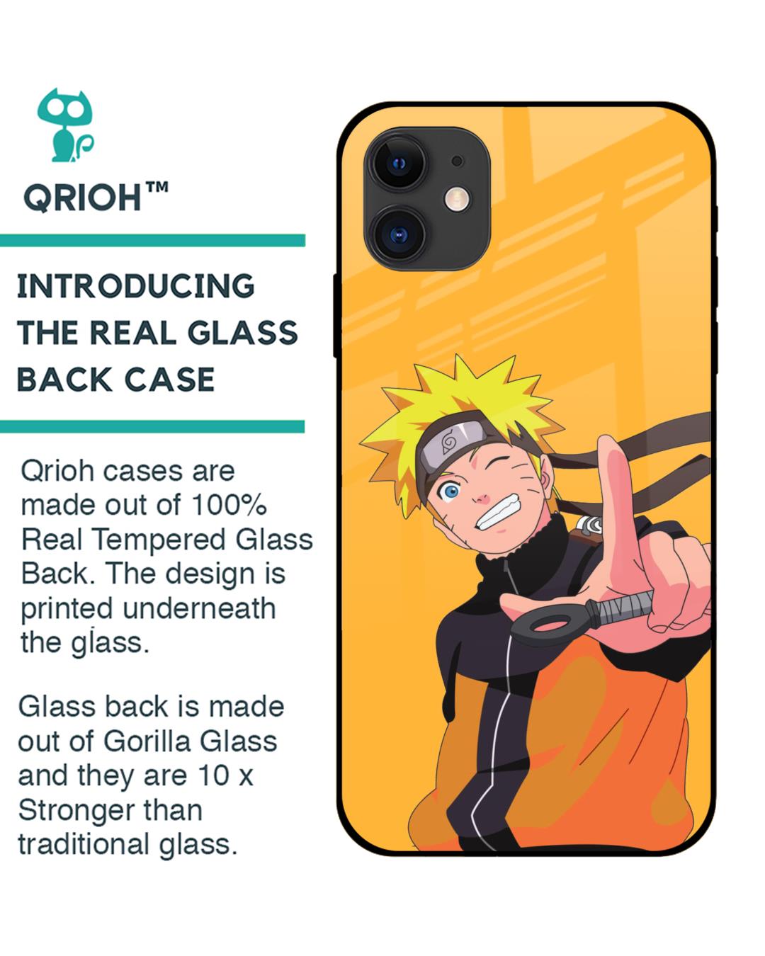 Shop Cool Naruto Premium Glass Case for Apple iPhone 12 (Shock Proof,Scratch Resistant)-Back