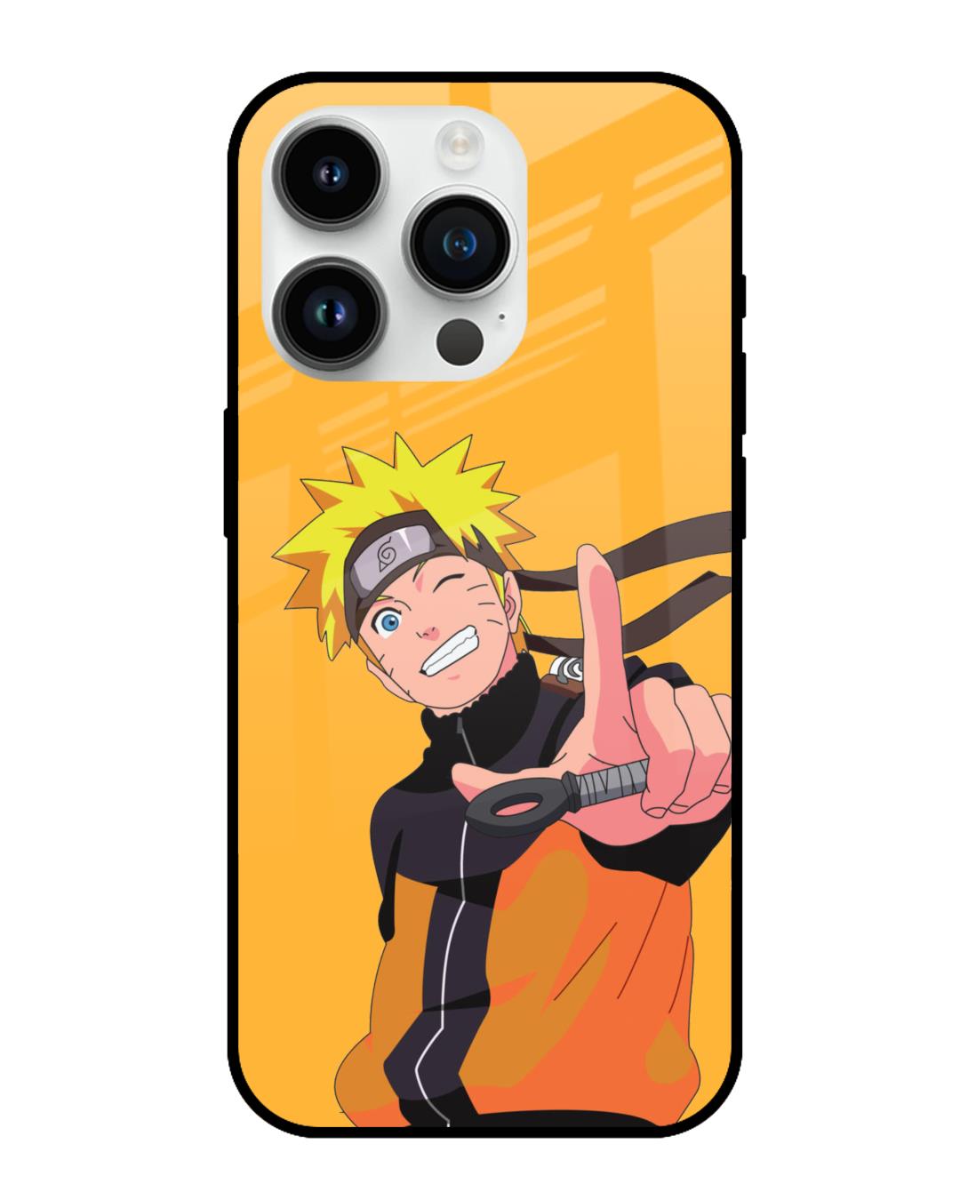 Shop Cool Naruto Premium Glass Case for Apple iPhone 14 Pro (Shock Proof,Scratch Resistant)-Front