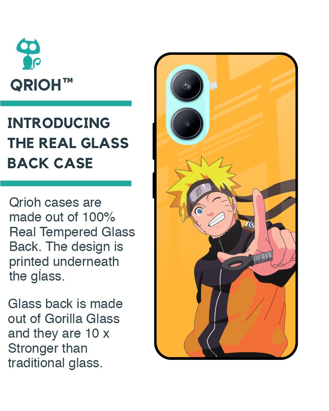 Shop Cool Naruto Premium Glass Case for Realme C33(Shock Proof, Scratch Resistant)-Back