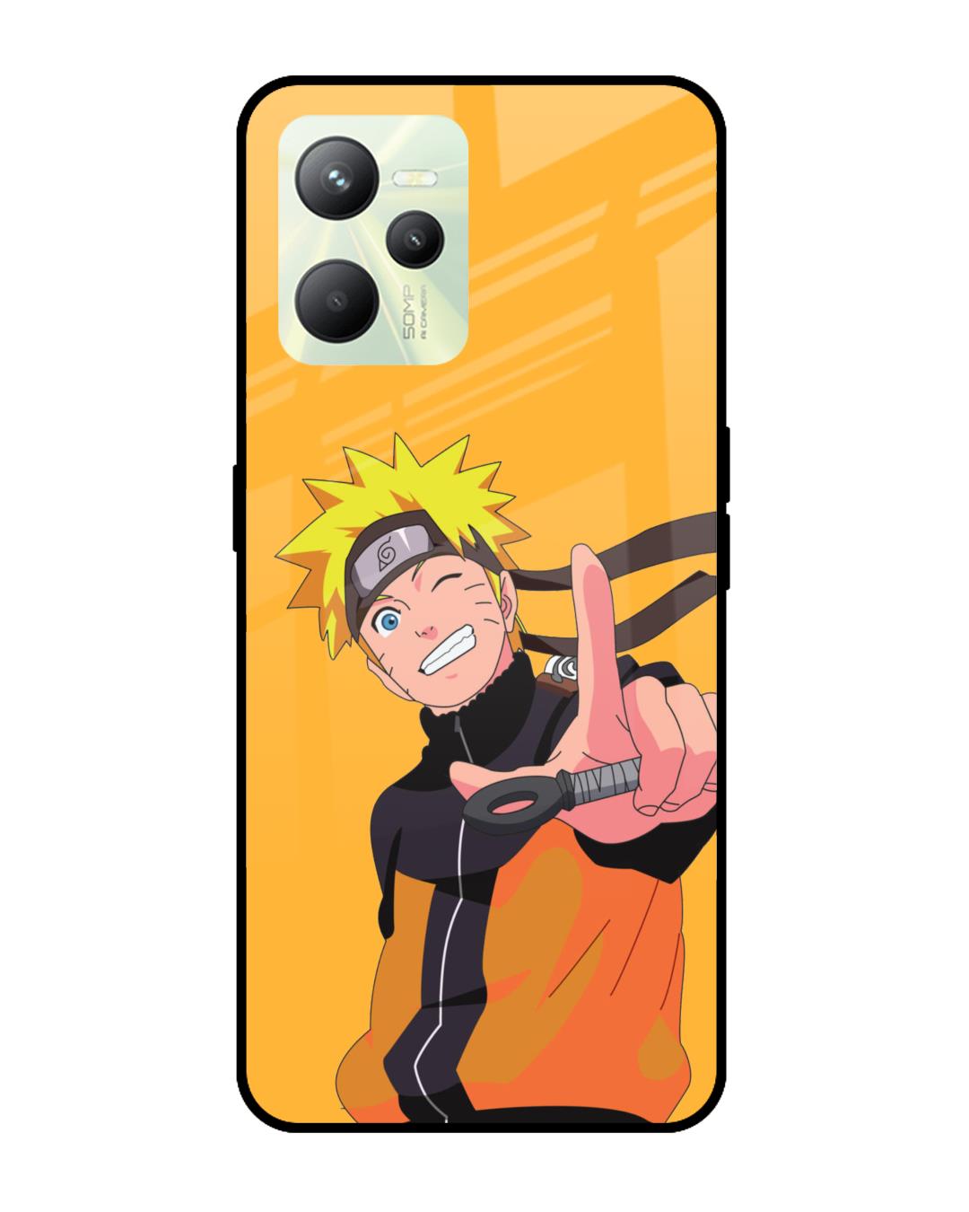 Buy Cool Naruto Premium Glass Case for Realme C35(Shock Proof, Scratch