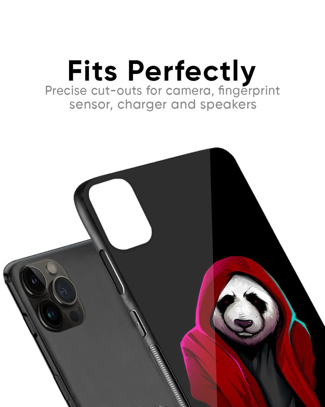 Shop Cool Panda Premium Glass Case for Apple iPhone 11 Pro (Shock Proof, Scratch Resistant)-Back
