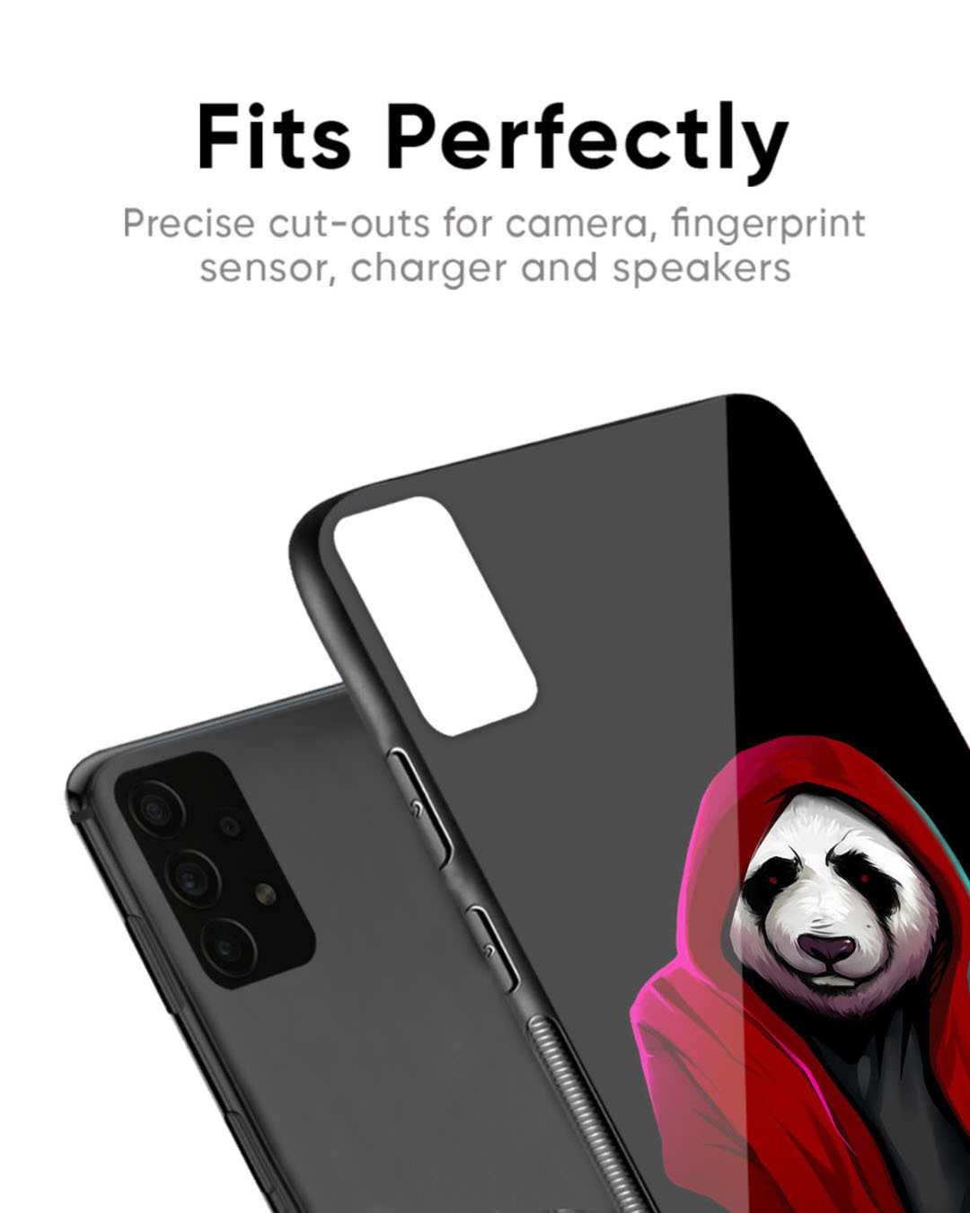 Shop Cool Panda Premium Glass Case for OnePlus 7 Pro (Shock Proof, Scratch Resistant)-Back