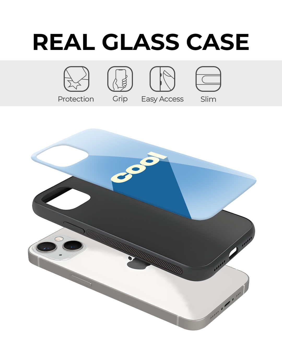 Shop Cool Premium Glass Cover for Apple iPhone 12-Back