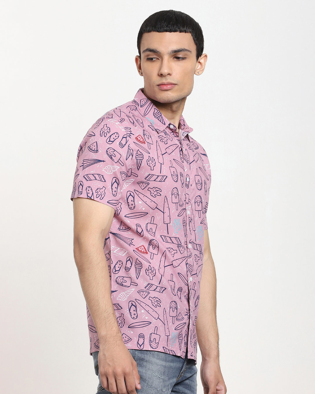 Shop Men's Purple All Over Printed Shirt-Back