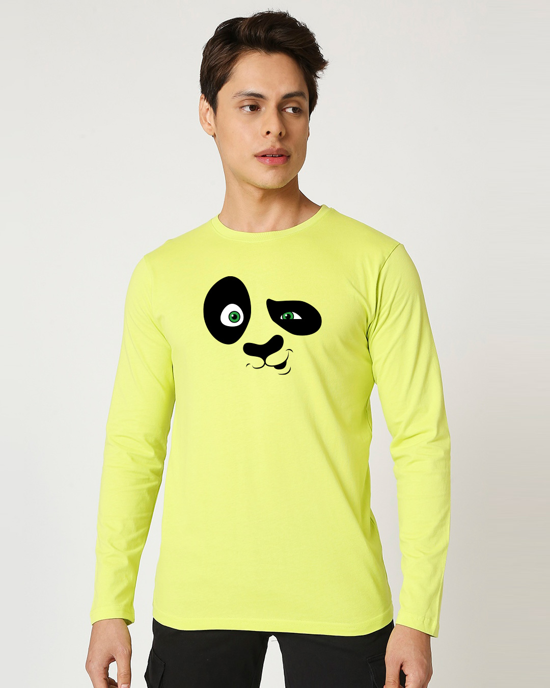 Shop Crazy Panda Full Sleeve T-Shirt Neo Mint-Back
