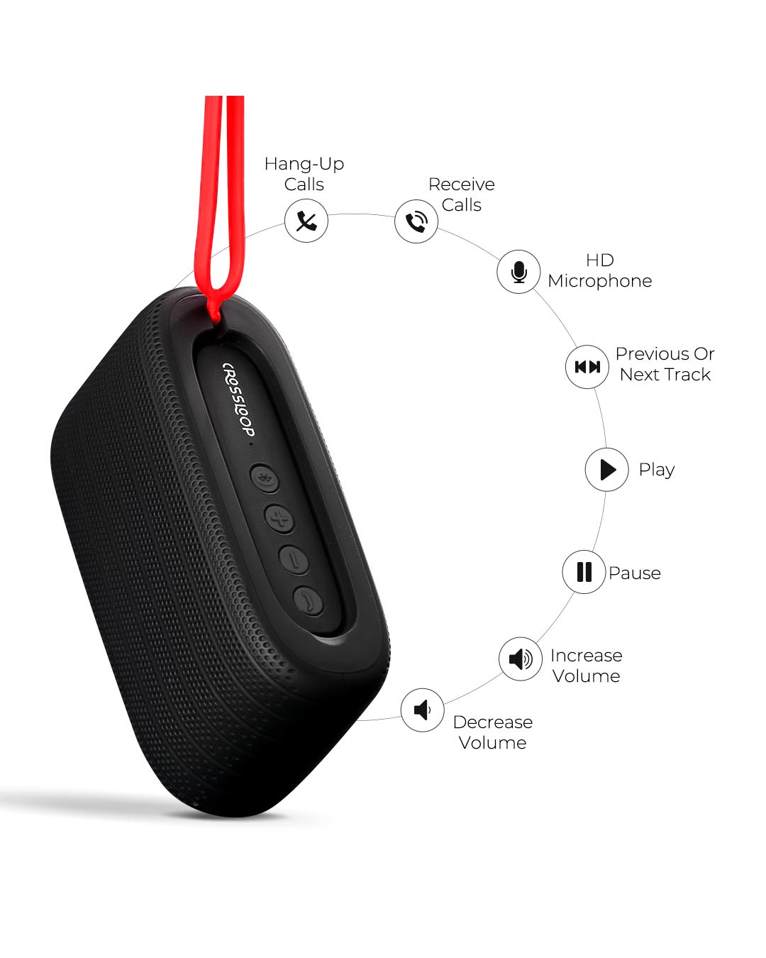 Shop Volar Waterproof Bluetooth Wireless Portable Speaker-Back