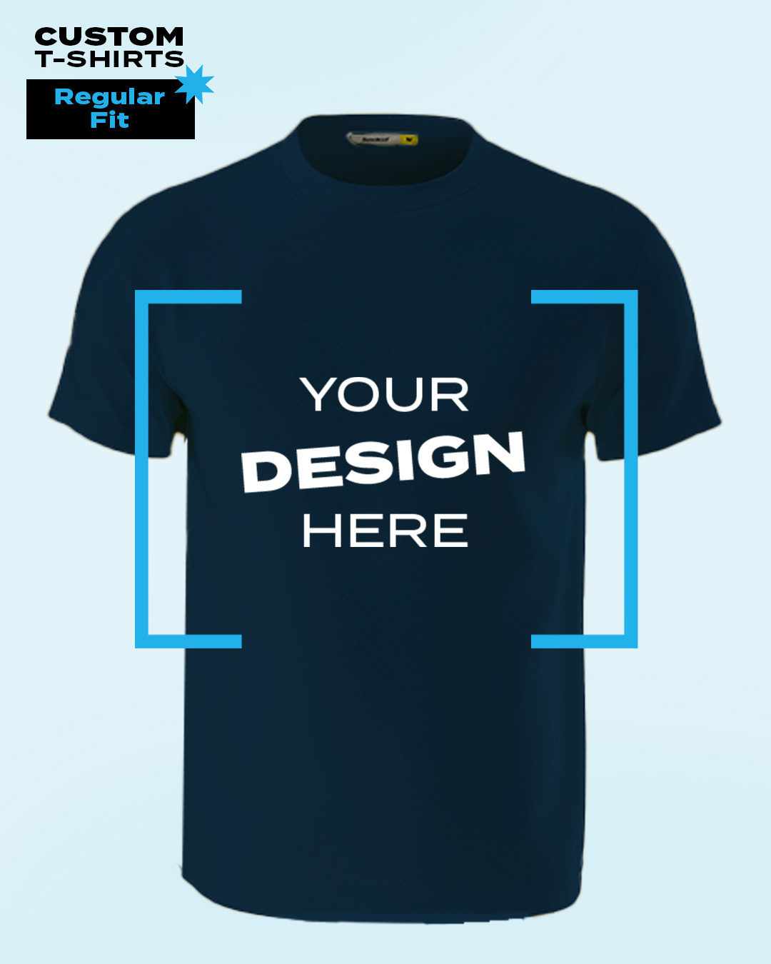 Buy Men's Blue Customizable T-shirt Online at Bewakoof