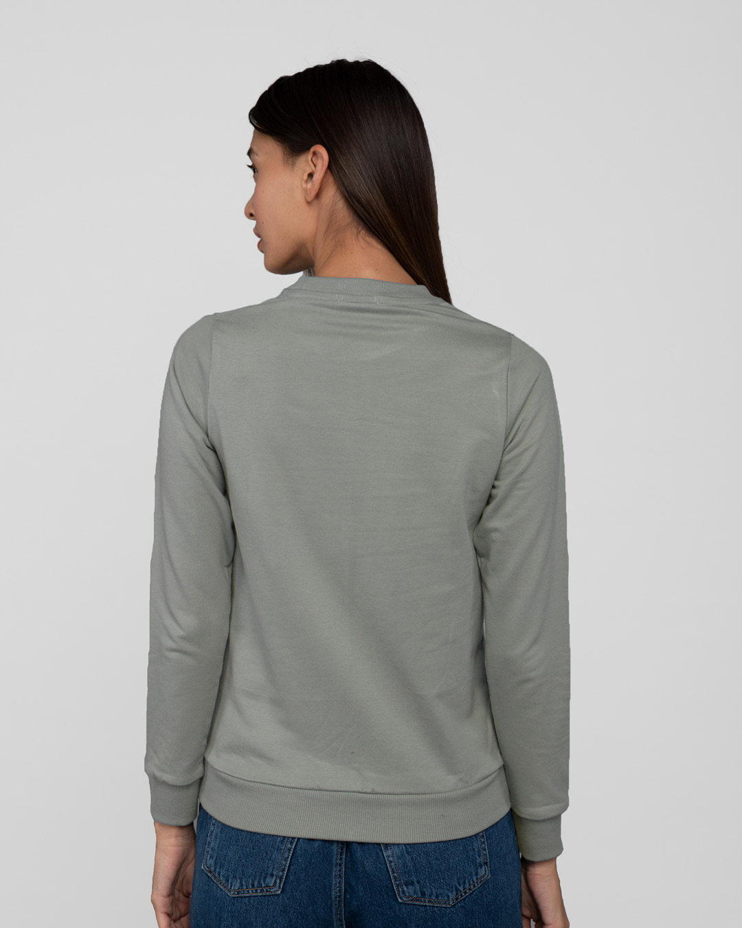 Shop Cut The Crap Fleece Sweatshirt Meteor Grey-Back