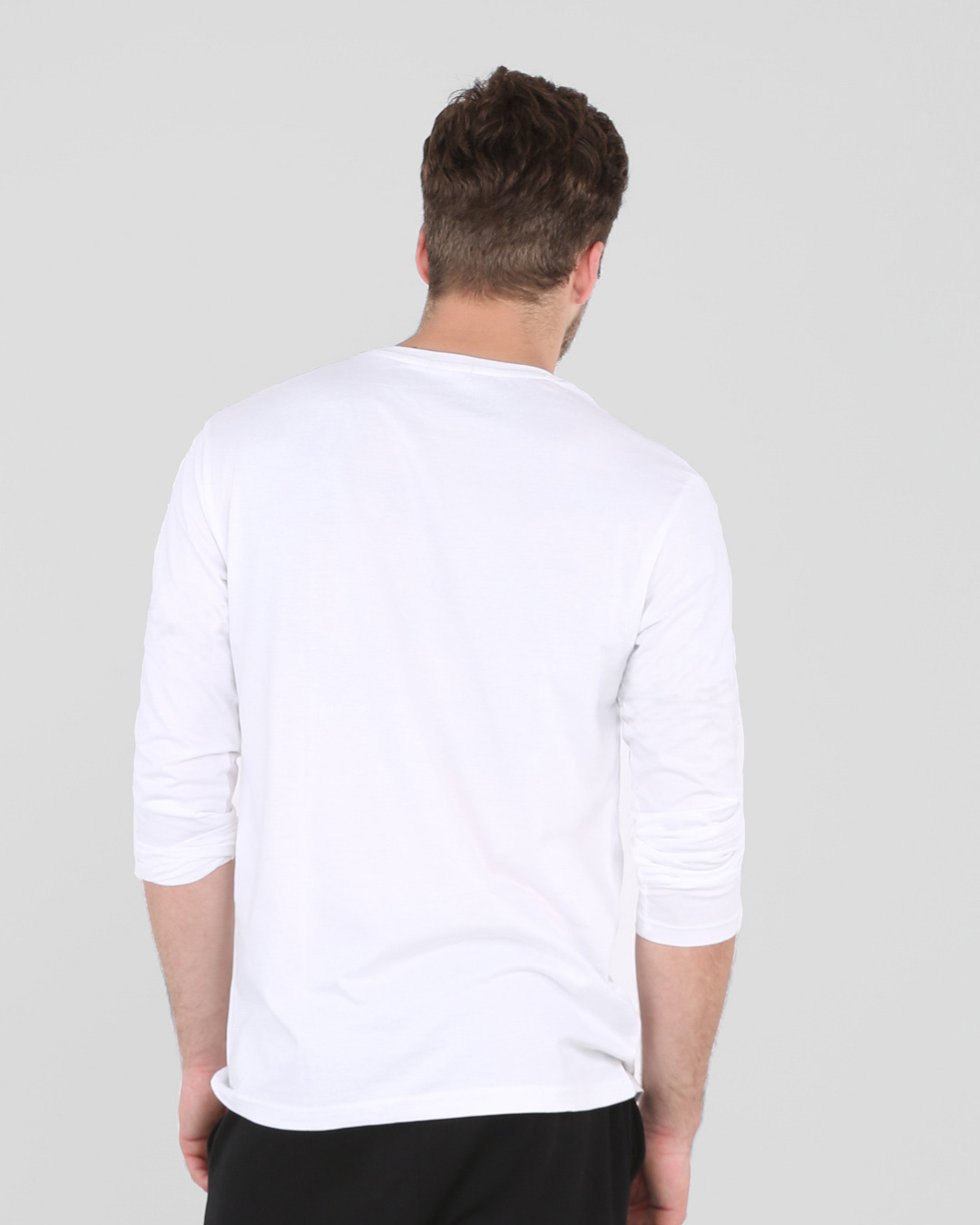 Shop Cut The Crap Full Sleeve T-Shirt White-Back