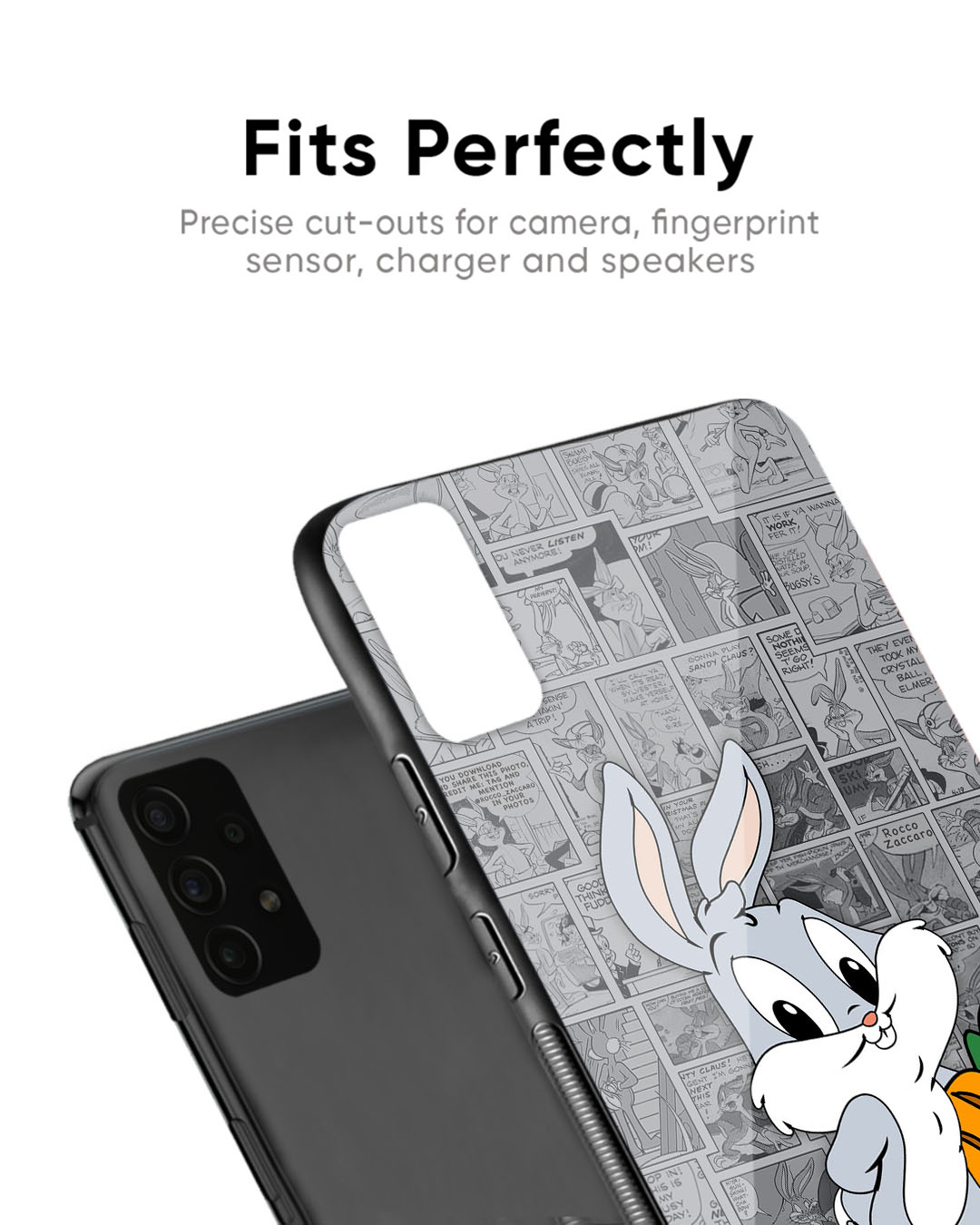 Shop Cute Baby Bunny Premium Glass Case for OnePlus Nord 3 5G (Shock Proof, Scratch Resistant)-Back