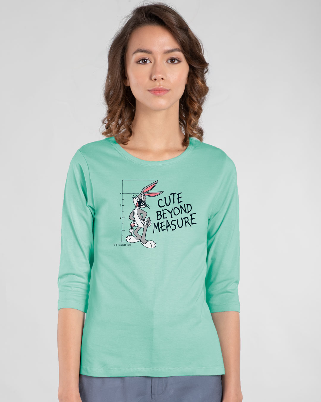 Shop Cute Beyond Measure Round Neck 3/4th Sleeve T-Shirt (LTL)-Back