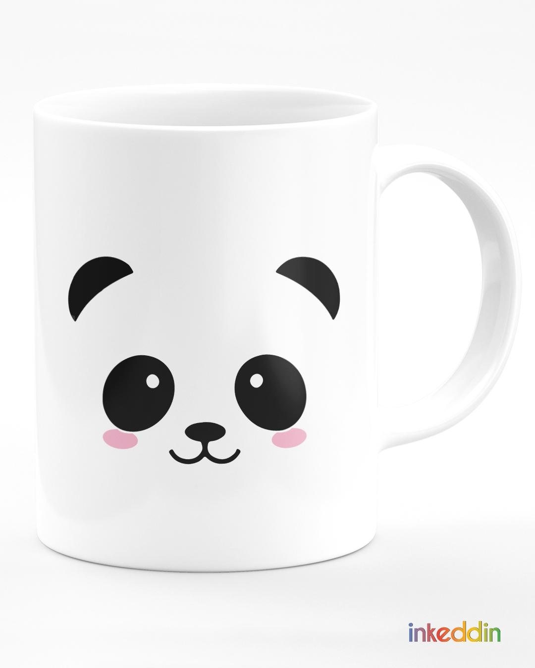 Shop Cute Panda Printed Ceramic Coffee Mug (330ml, Single piece)-Back