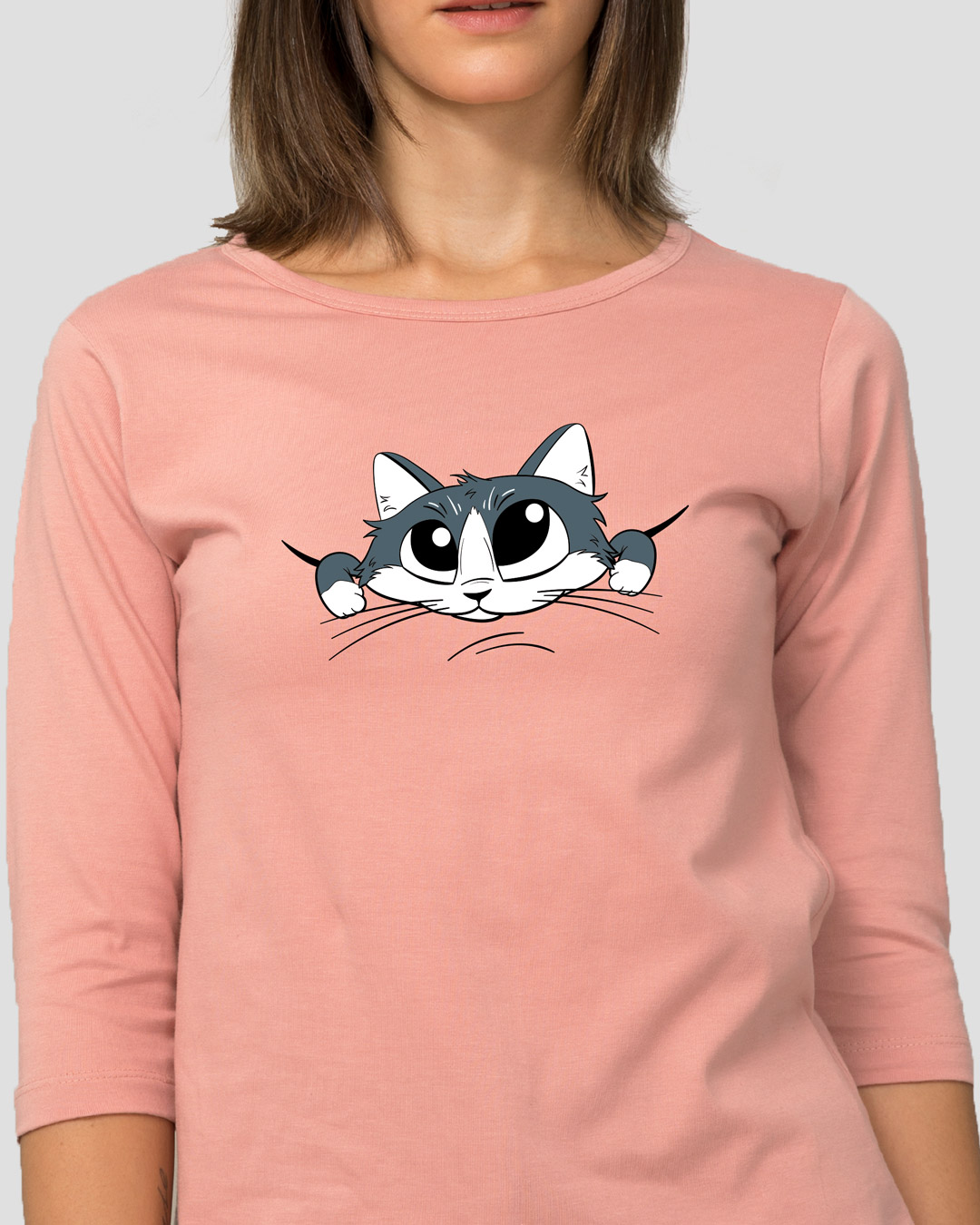 peeking cat shirt