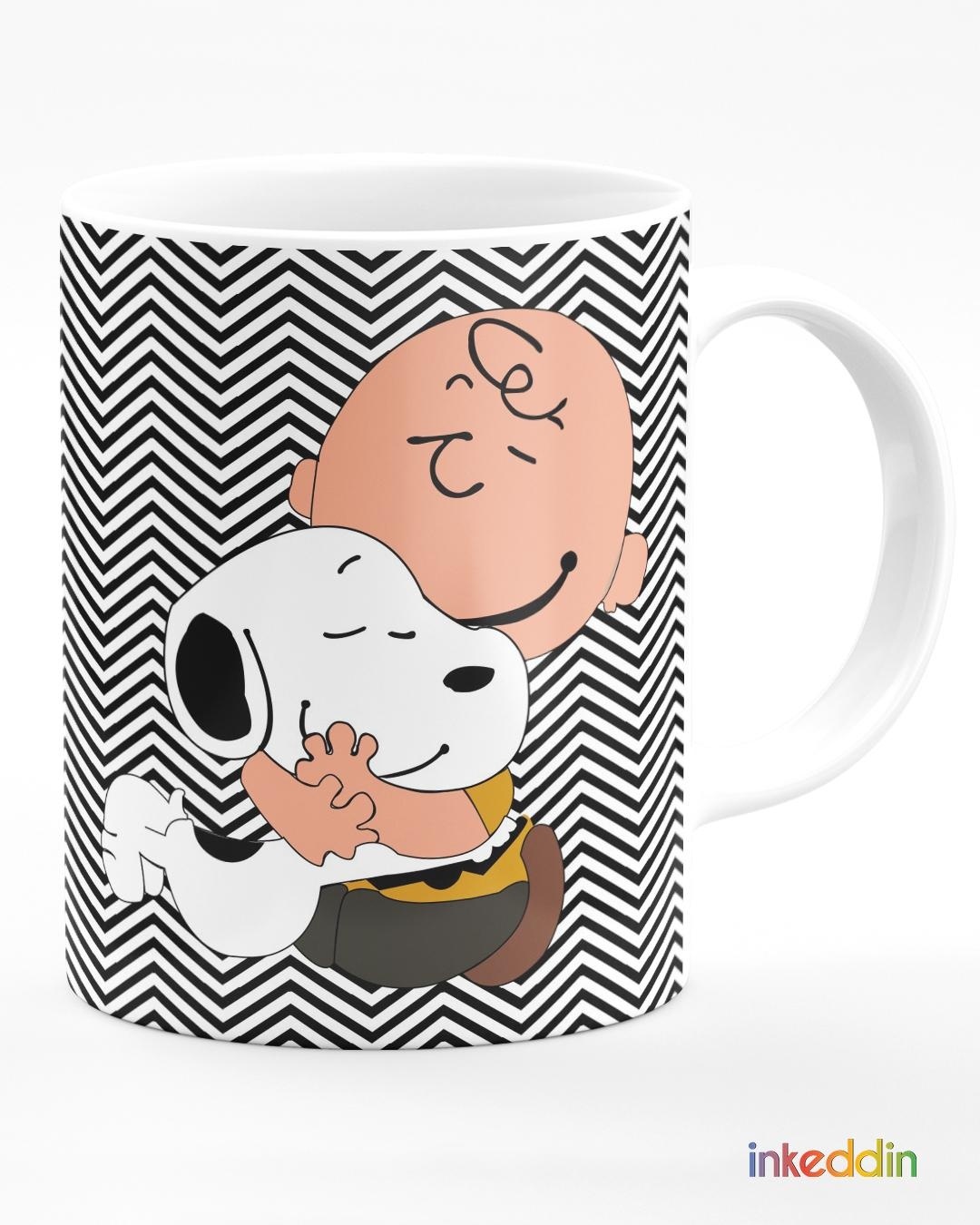 Shop Cute Snoopy Printed Ceramic Coffee Mug (330ml, Single piece)-Back