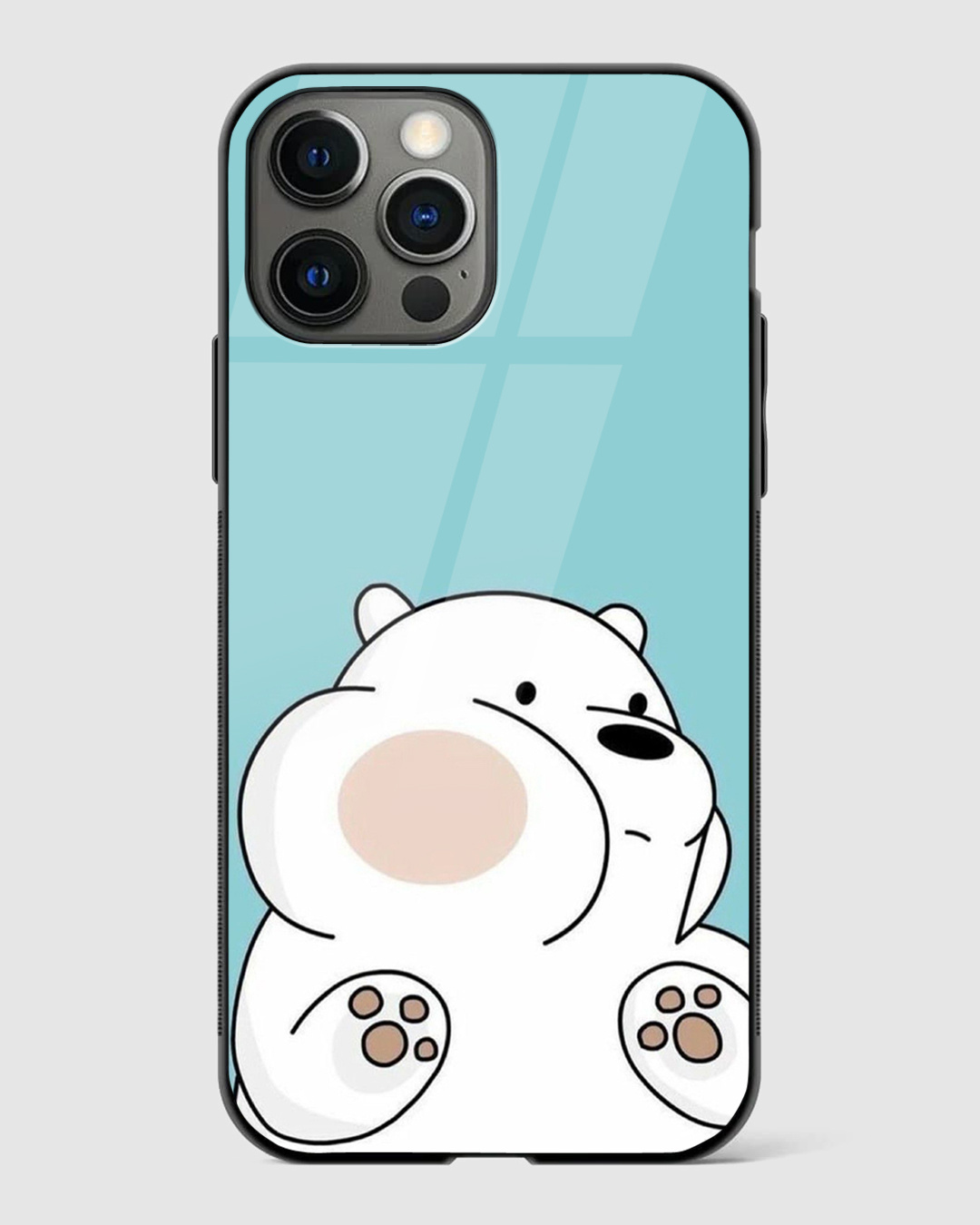 Buy Cute White Bear Premium Glass Case for Apple iPhone 14 Pro Max ...