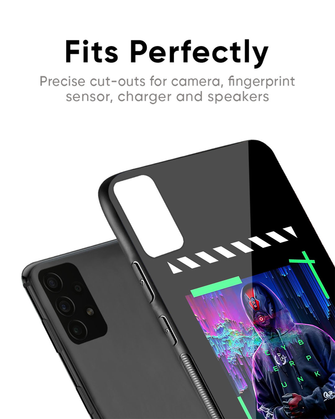 Shop Cyber Punk Premium Glass Case for Realme 12 Pro 5G(Shock Proof, Scratch Resistant)-Back