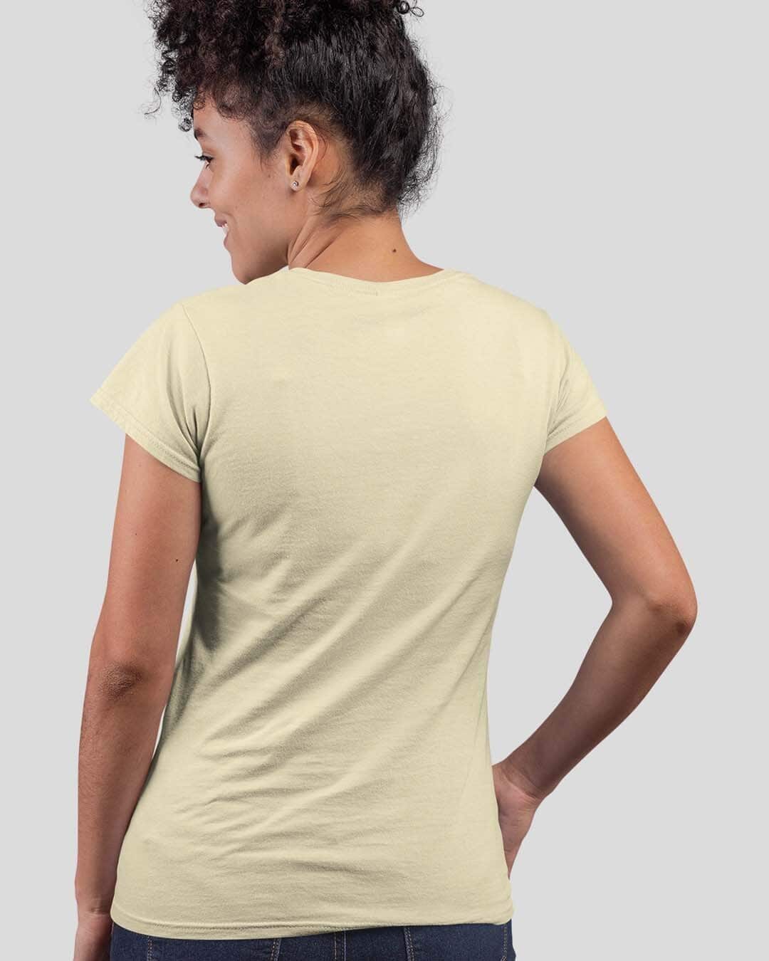 Shop Portrait Printed Round Neck Cotton T Shirt-Back