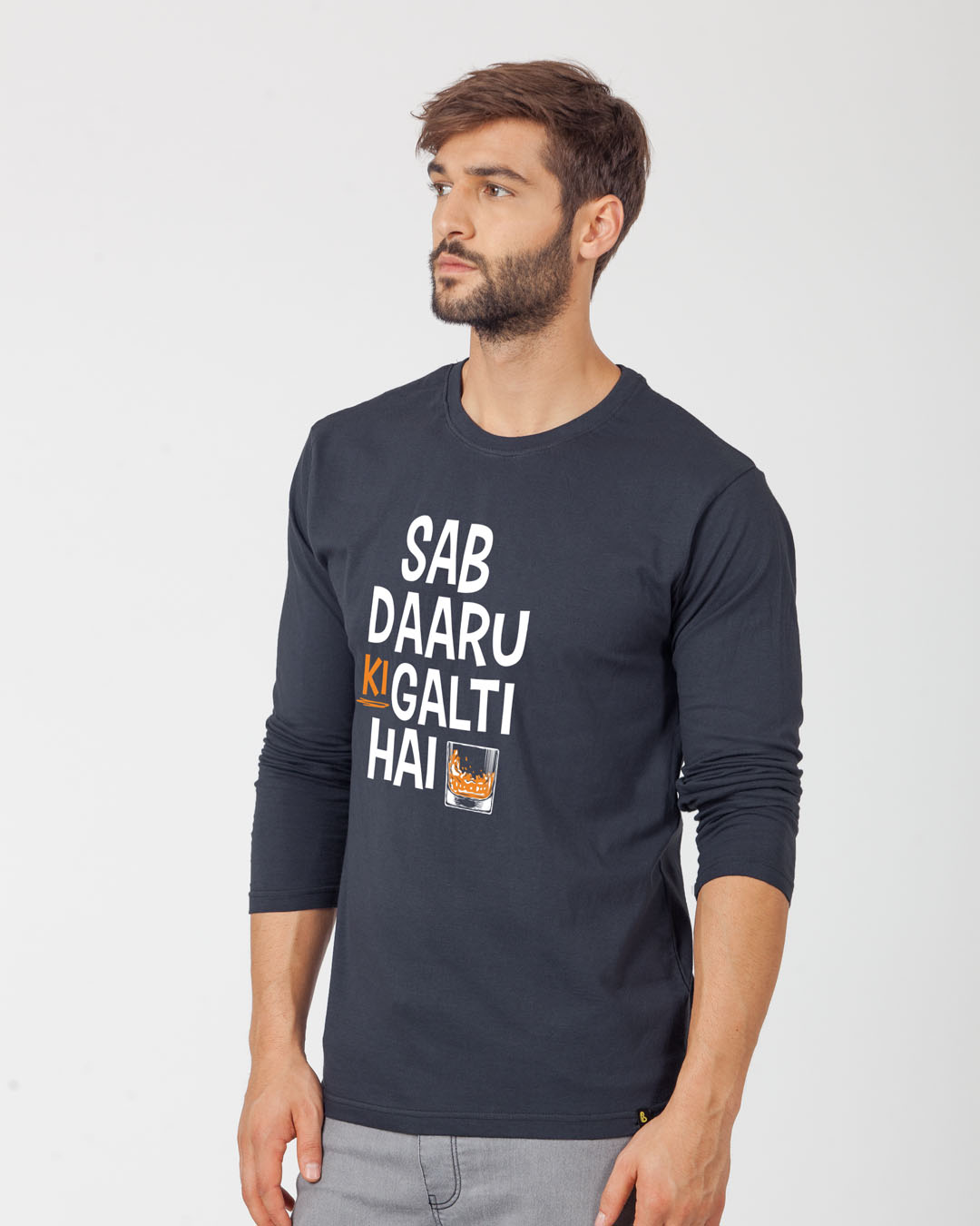 Shop Daaru Ki Galti Full Sleeve T-Shirt-Back