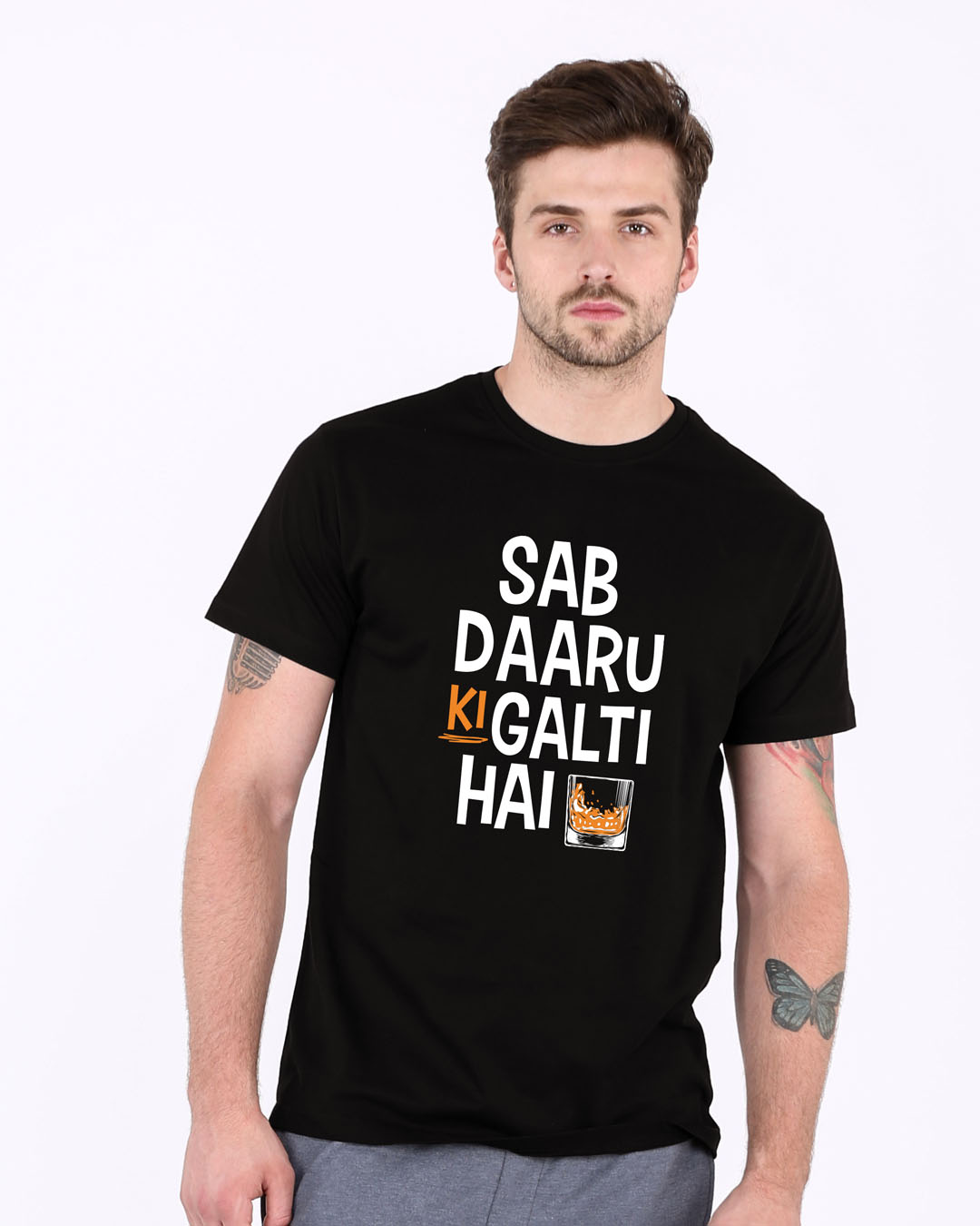 Shop Daaru Ki Galti Half Sleeve T-Shirt-Back